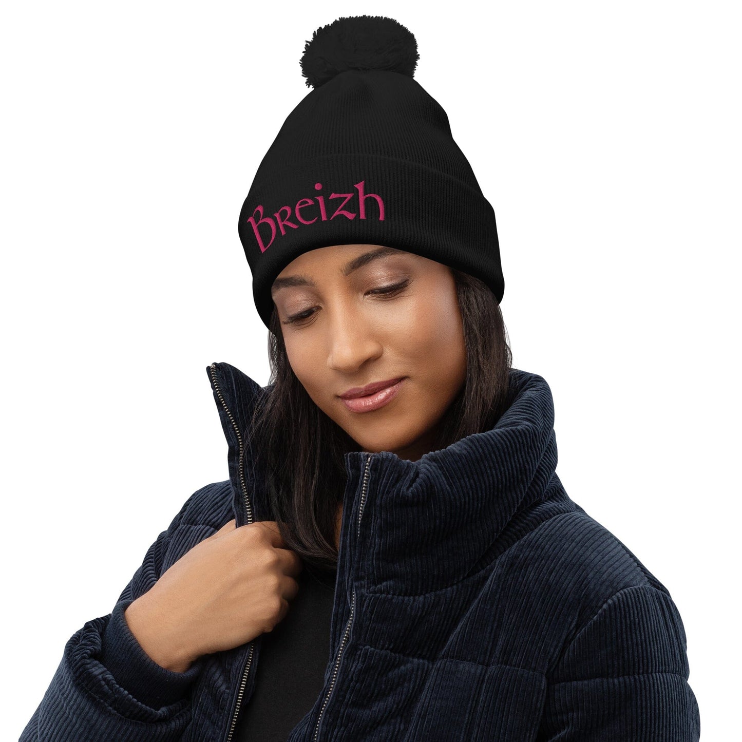Bonnet Breizh à pompon Bevet Breizh Noir
