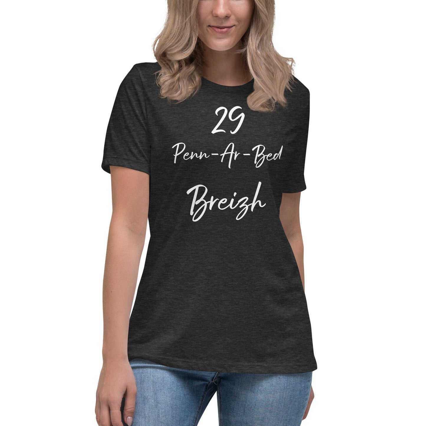 T-shirt Penn-Ar-Bed Breizh pour femme Bevet Breizh Gris Foncé Chiné S