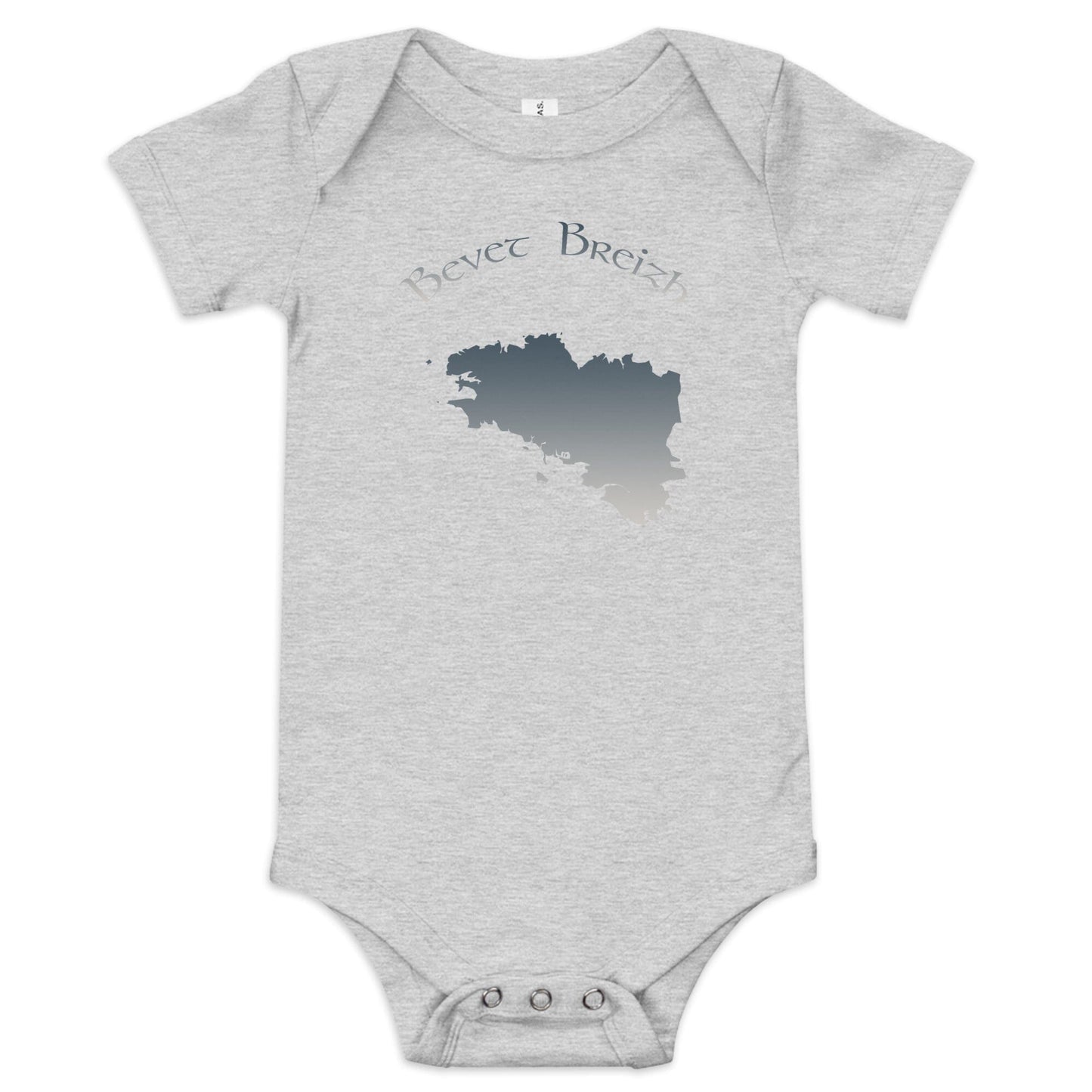 Body à manches courtes bébé Bevet Breizh body Bevet Breizh Gris Chiné 3 - 6 mois