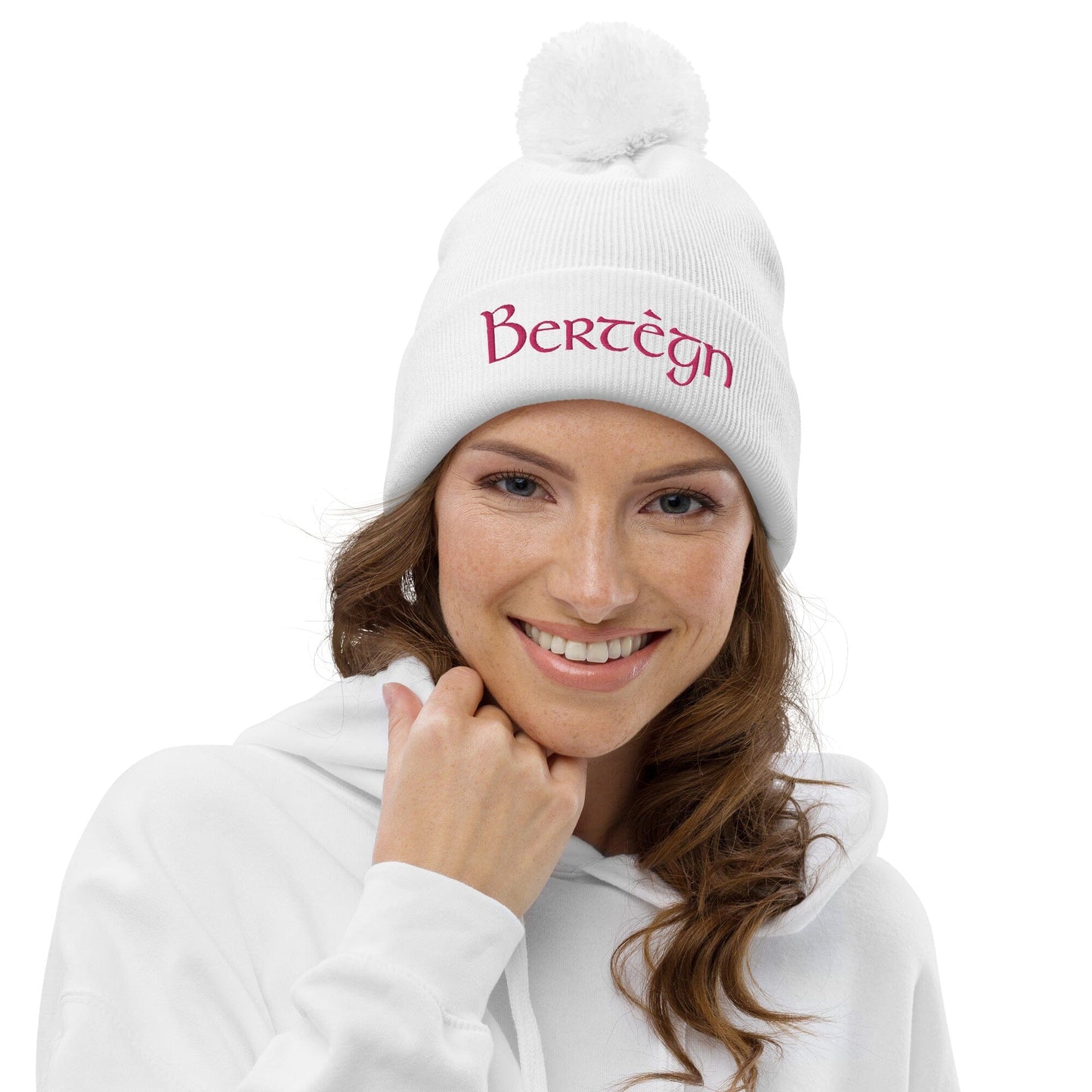 Bonnet à pompon Bertègn Bevet Breizh Blanc