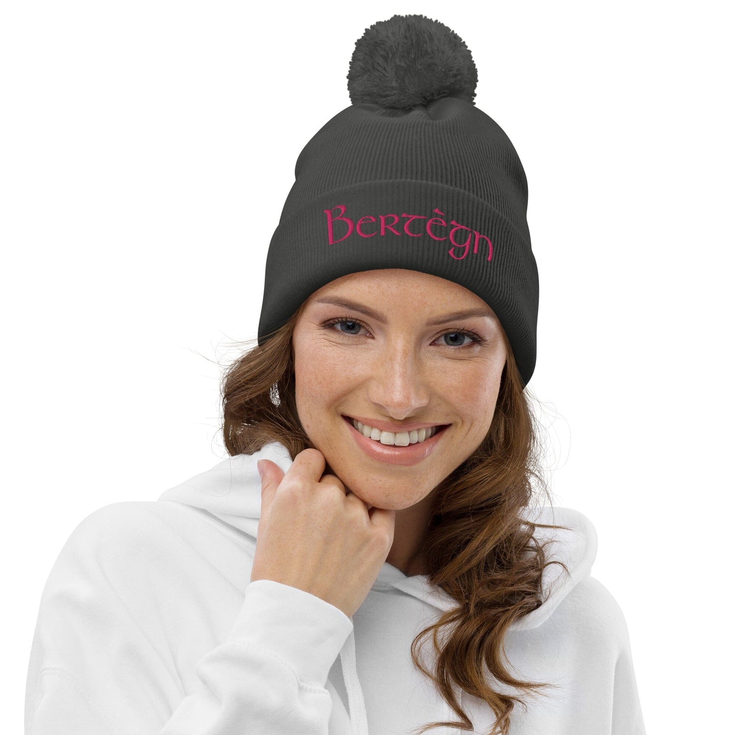 Bonnet à pompon Bertègn Bevet Breizh Graphite Grey