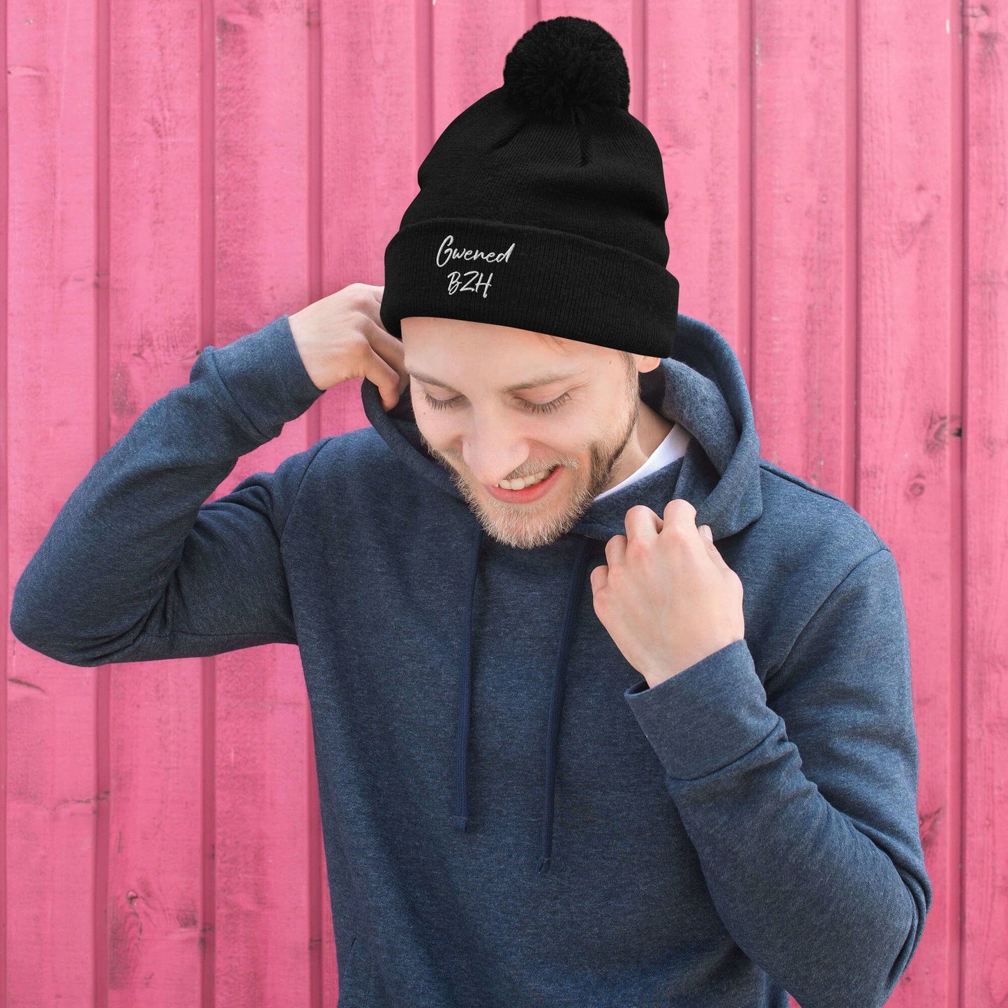 Bonnet à Pompon Gwened BZH Bevet Breizh Noir