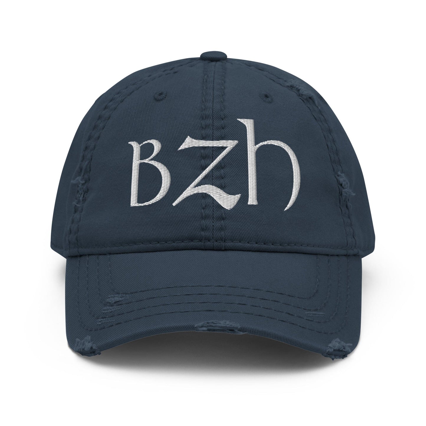 Casquette BZH effet usé Bevet Breizh Bleu Marine