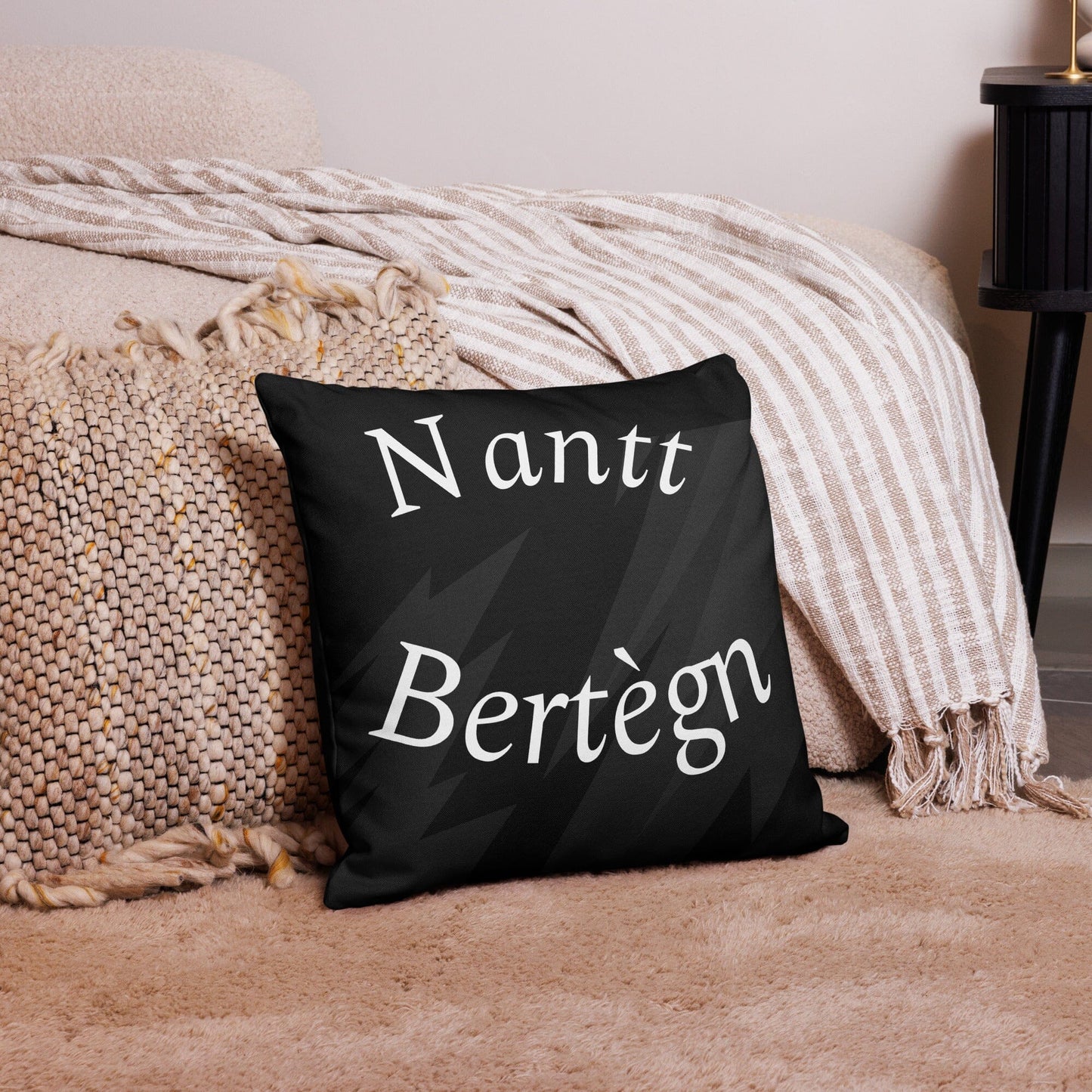 Coussin de qualité premium 45cm x 45 cm Nantt Bertègn Bevet Breizh