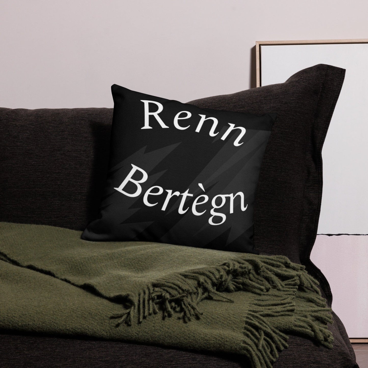 Coussin de qualité premium 45cm x 45 cm Renn Bertègn Bevet Breizh