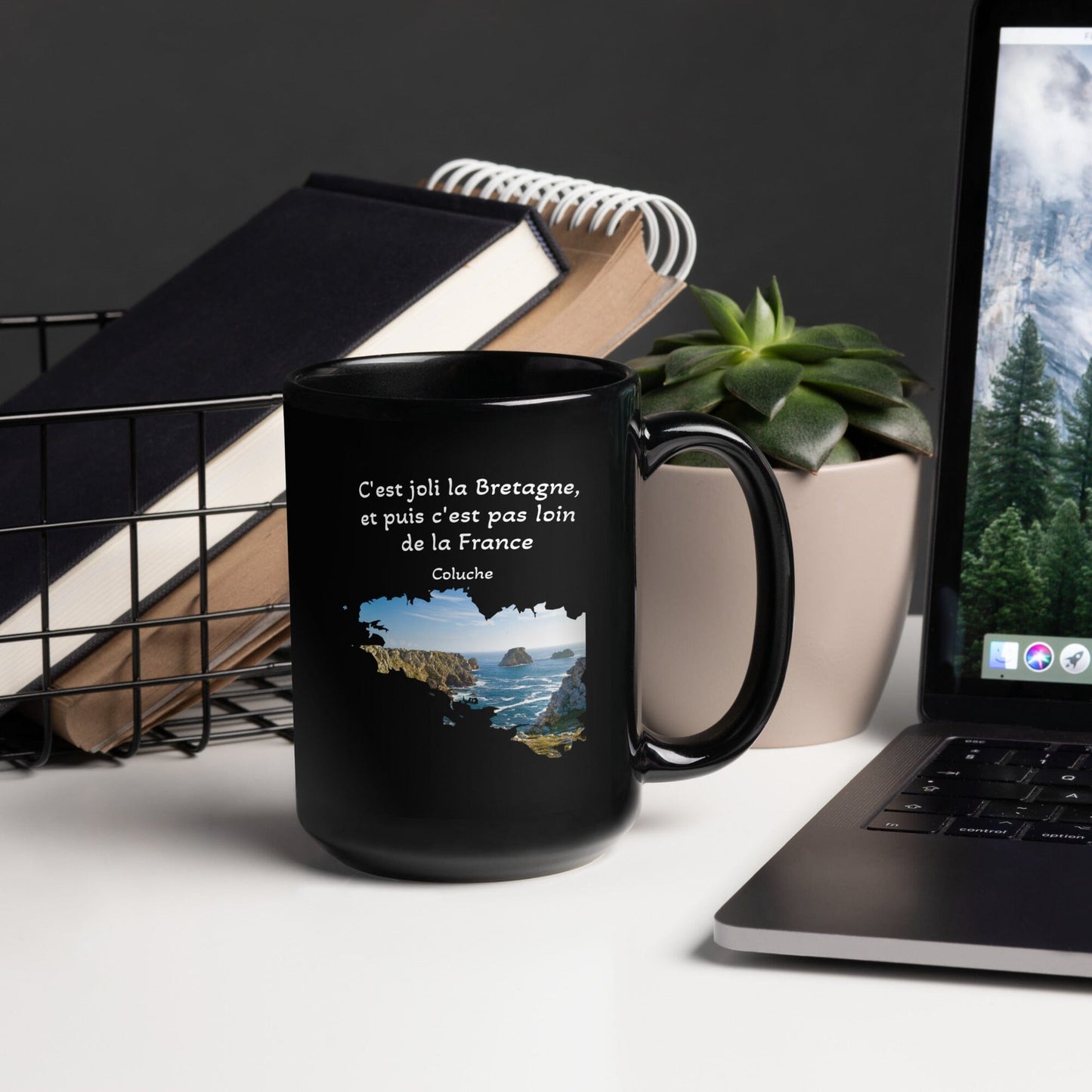 Mug c'est joli la Bretagne Coluche mugs Bevet Breizh 450ml