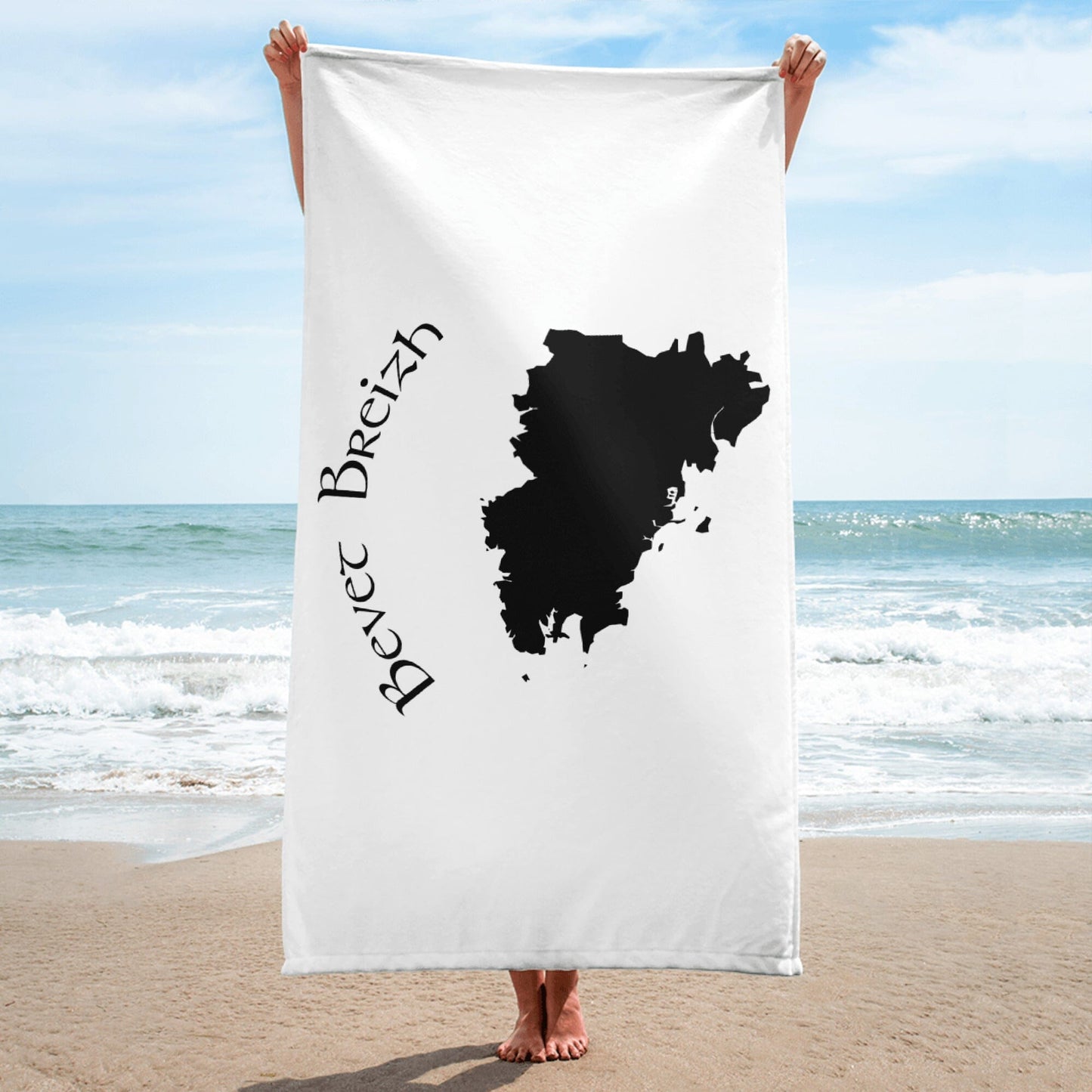 Serviette de bain blanche Bevet Breizh 76cm x 152cm Bevet Breizh