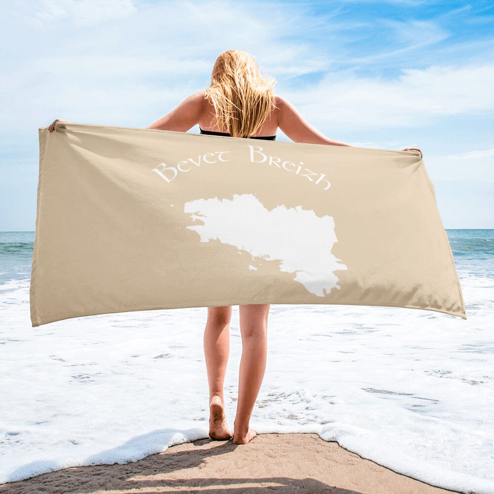Serviette de bain champagne Bevet Breizh 76cm x 152cm Bevet Breizh