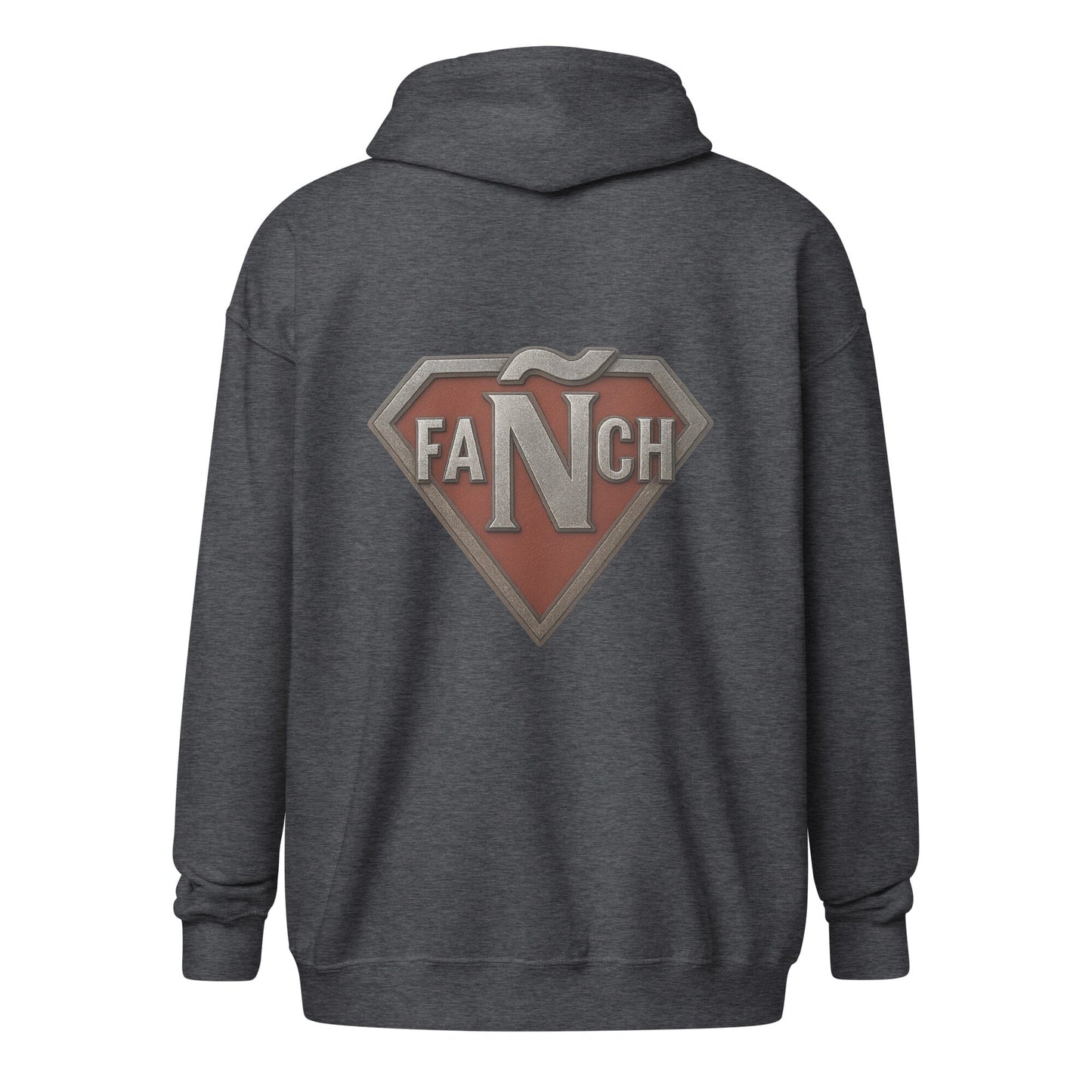 Sweat à capuche à fermeture éclair Fañch sweat-shirt Bevet Breizh Gris Foncé Chiné S