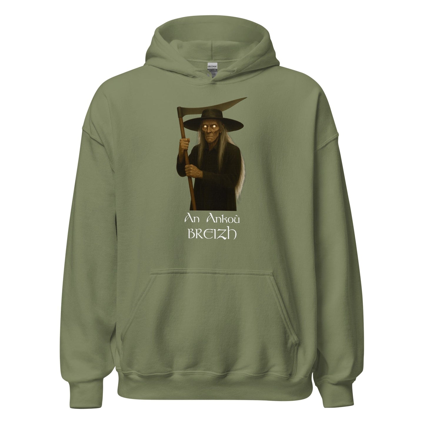 Sweat à capuche An Ankoù sweat-shirt Bevet Breizh Vert Militaire S