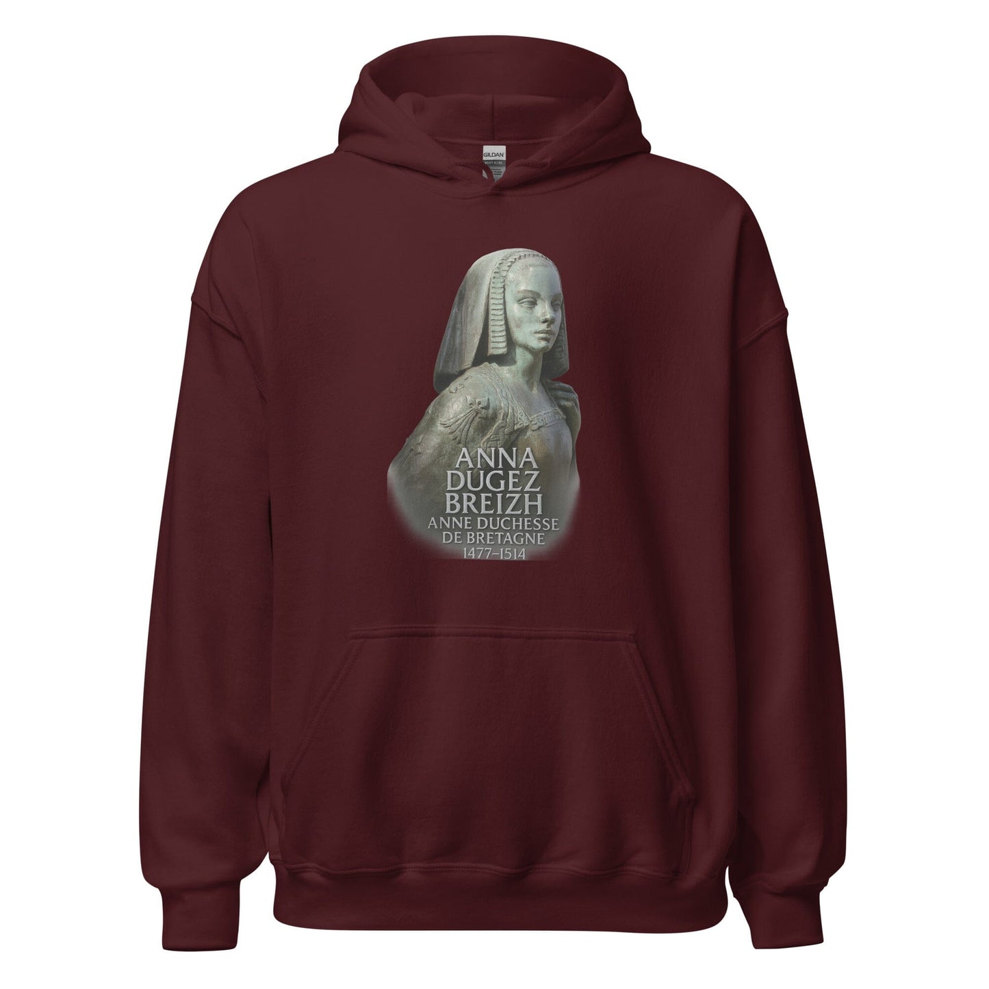 Sweat à capuche Anne de Bretagne Bevet Breizh Bordeaux S