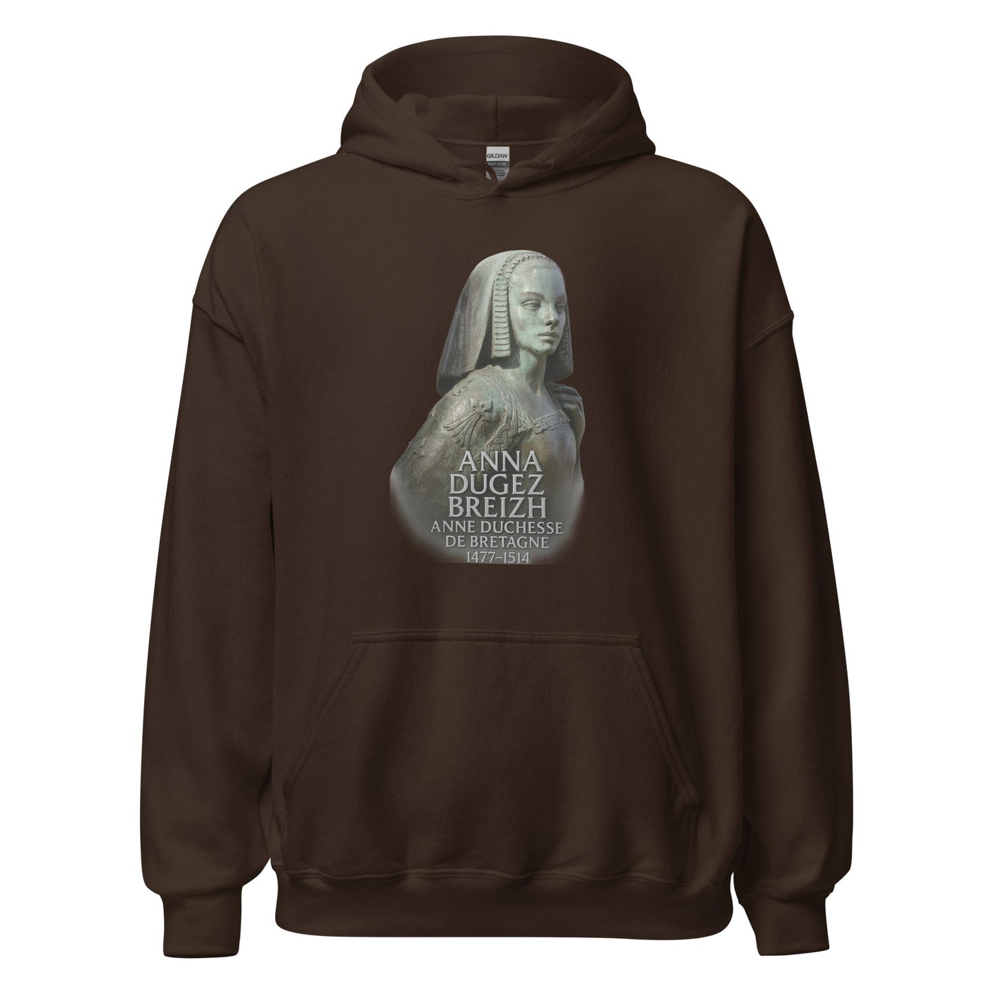 Sweat à capuche Anne de Bretagne Bevet Breizh Chocolat Noir S