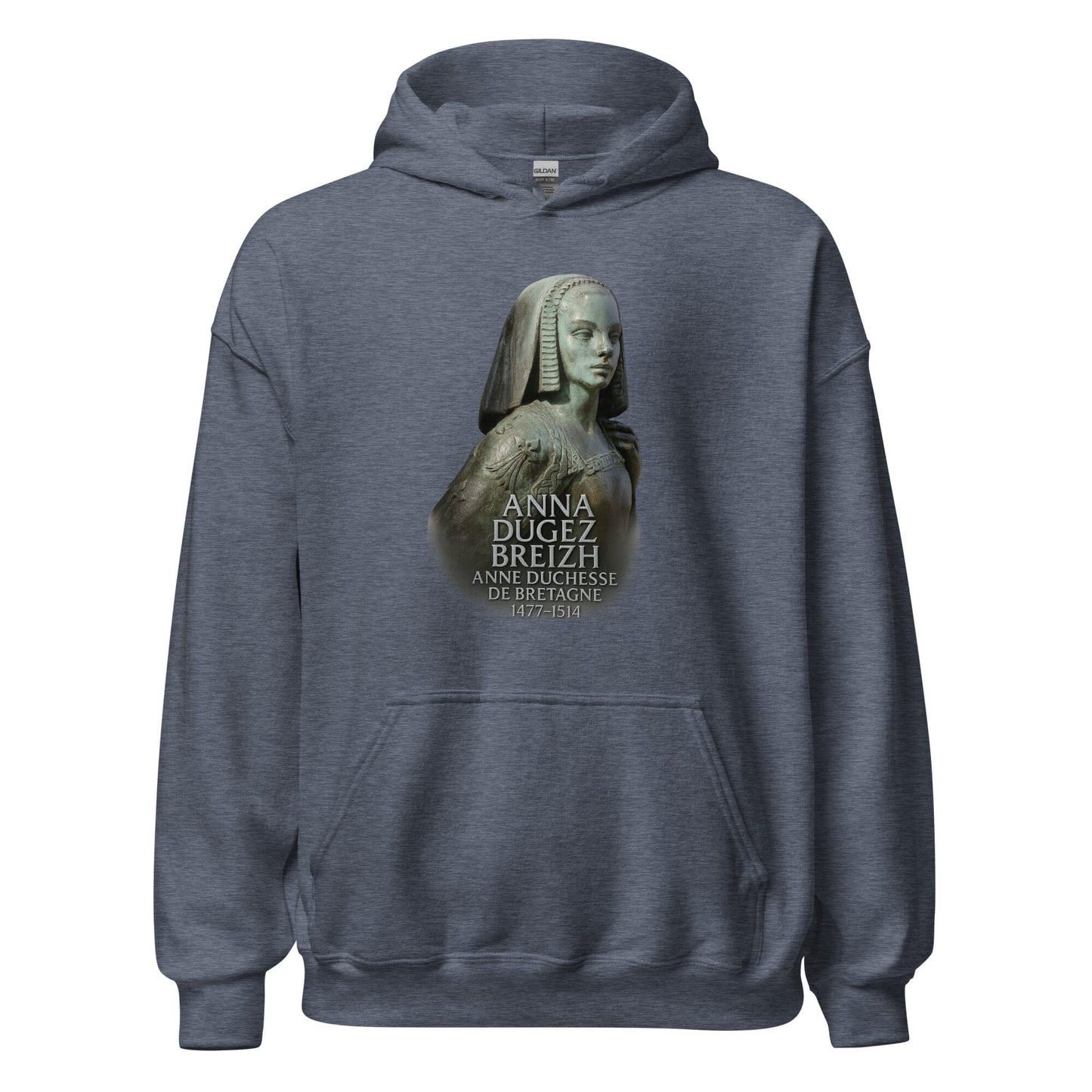 Sweat à capuche Anne de Bretagne Bevet Breizh Heather Sport Dark Navy S