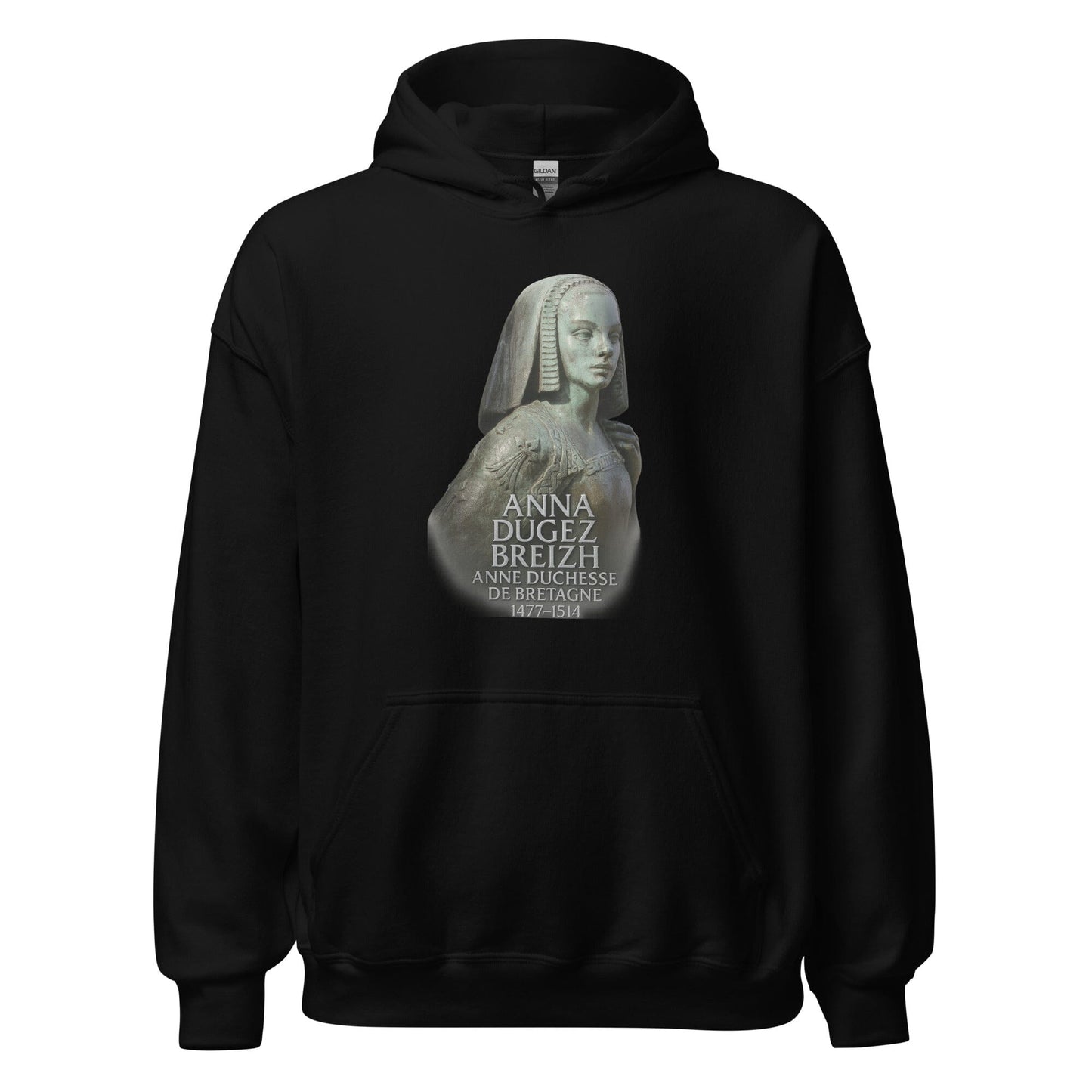 Sweat à capuche Anne de Bretagne Bevet Breizh Noir S
