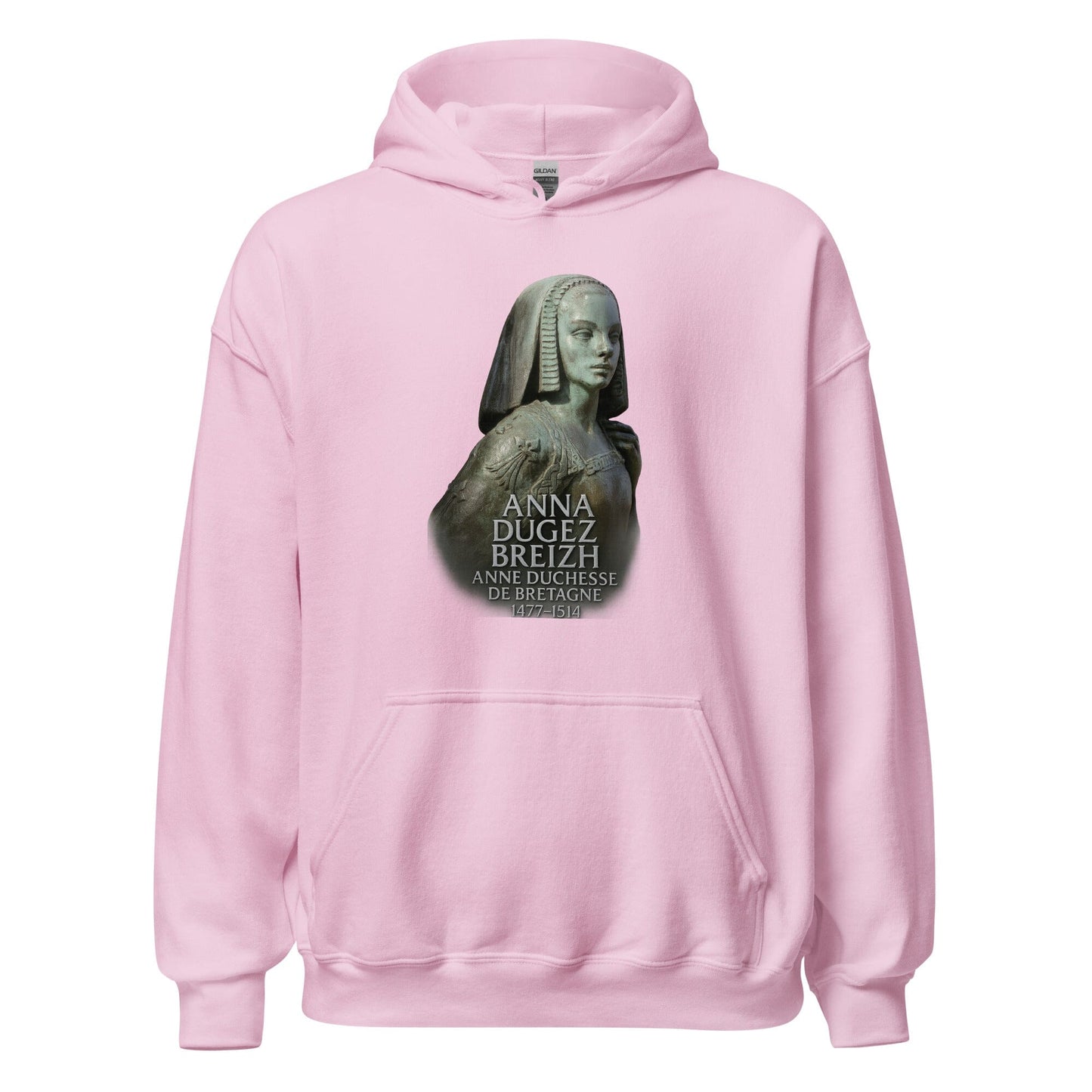 Sweat à capuche Anne de Bretagne Bevet Breizh Rose Clair S