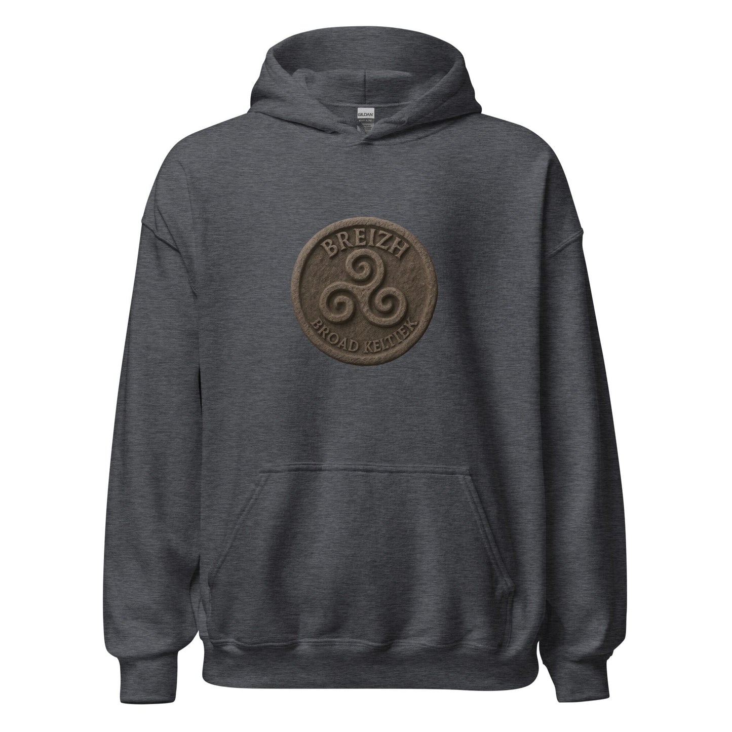 Sweat à capuche Breizh Broad Keltiek sweat-shirt Bevet Breizh Gris Foncé Chiné S