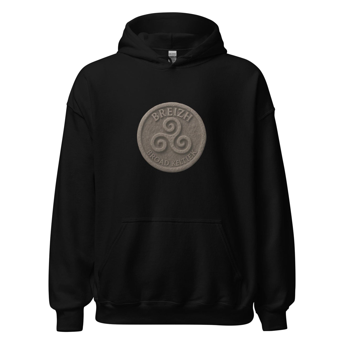 Sweat à capuche Breizh Broad Keltiek sweat-shirt Bevet Breizh Noir S