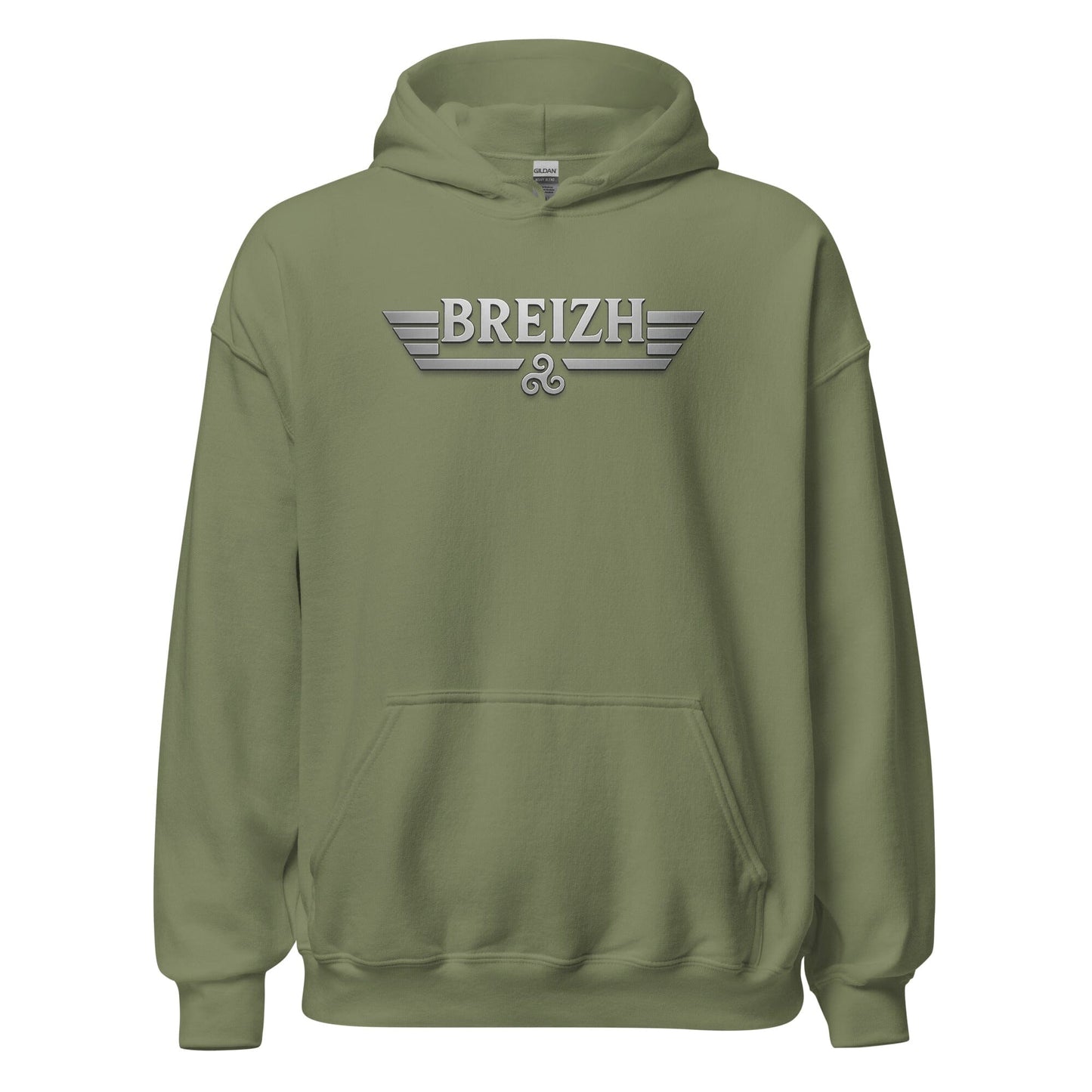 Sweat à capuche Breizh sweat-shirt Bevet Breizh Vert Militaire S