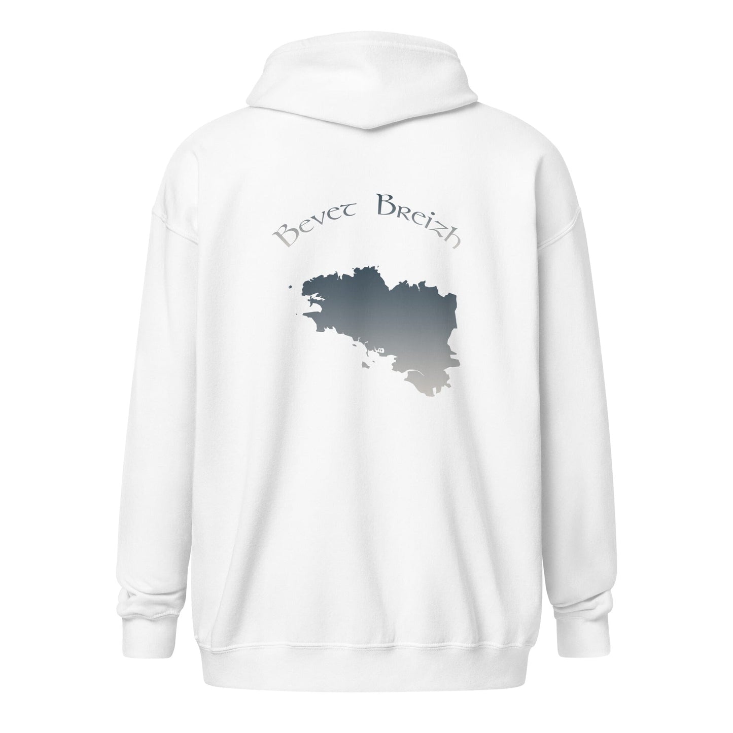 Sweat à capuche épais unisexe à fermeture éclair Bevet Breizh sweat-shirt Bevet Breizh Blanc S