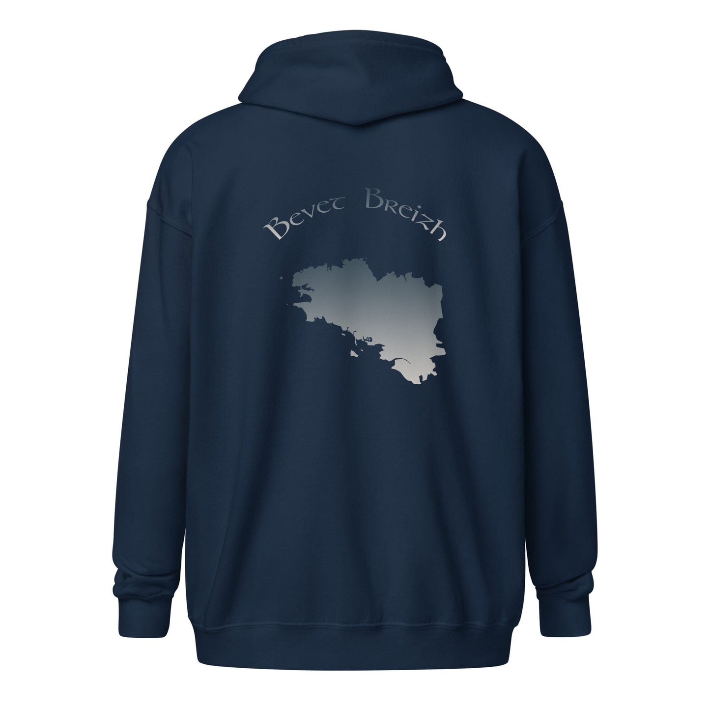 Sweat à capuche épais unisexe à fermeture éclair Bevet Breizh sweat-shirt Bevet Breizh Bleu Marine S