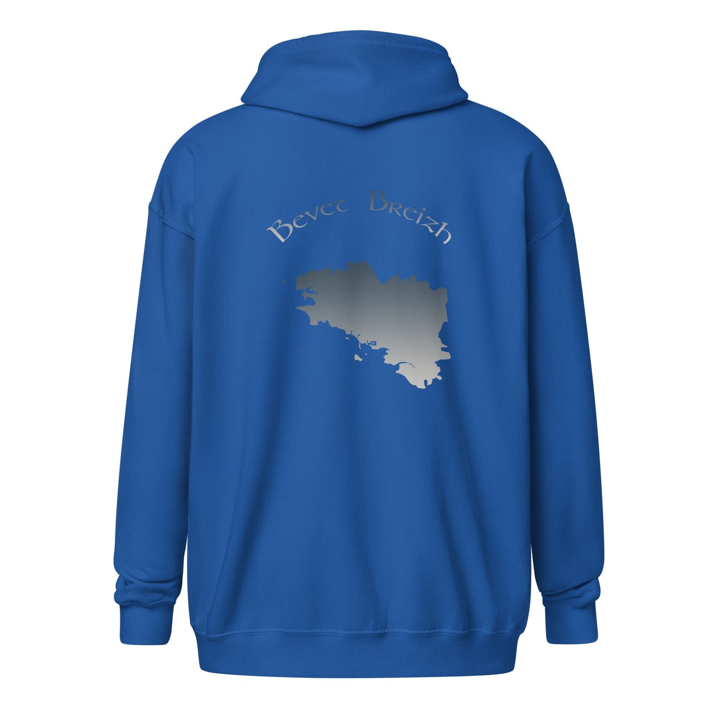 Sweat à capuche épais unisexe à fermeture éclair Bevet Breizh sweat-shirt Bevet Breizh Bleu Roi S