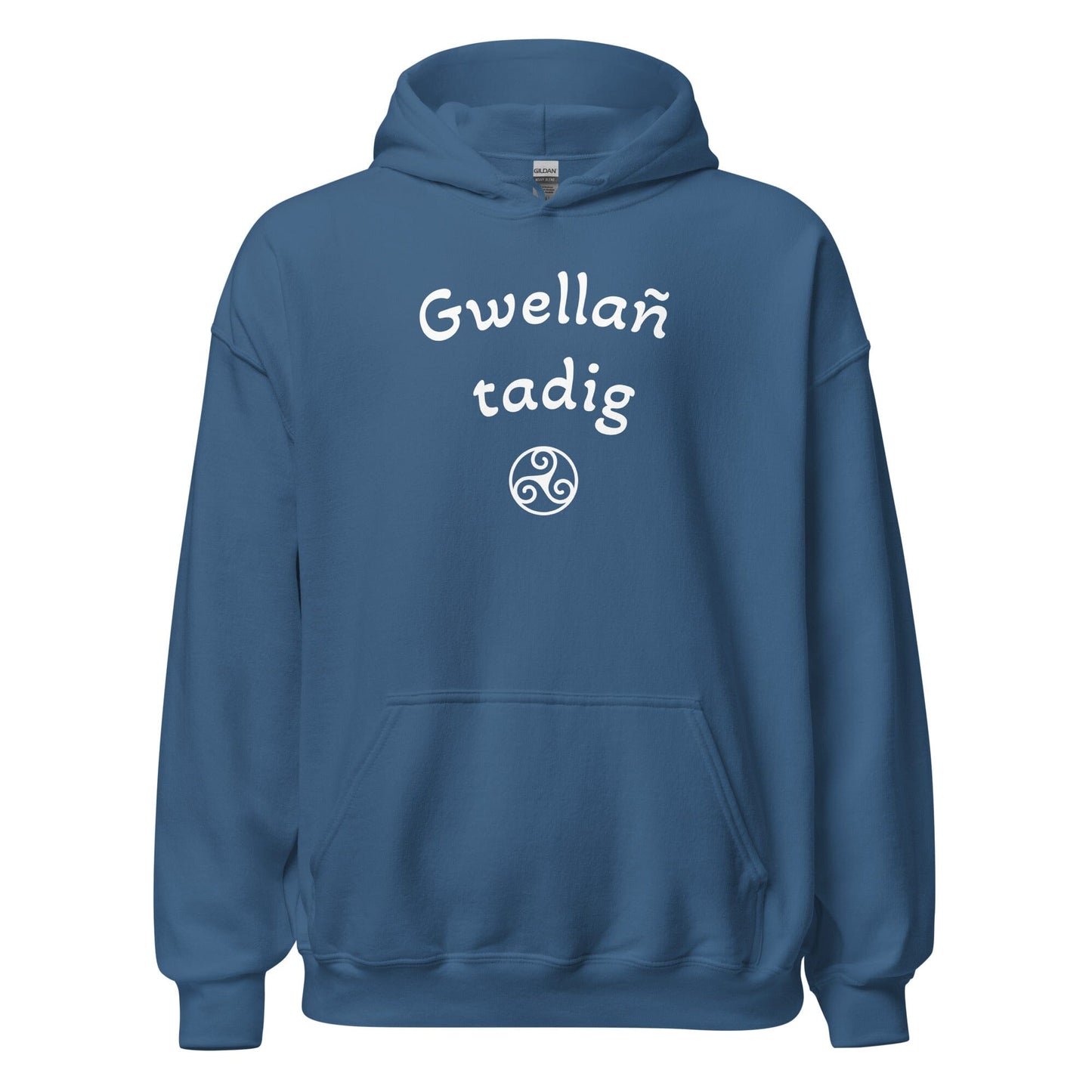 Sweat à capuche Gwellañ tadig sweatshirt Bevet Breizh Bleu Indigo S