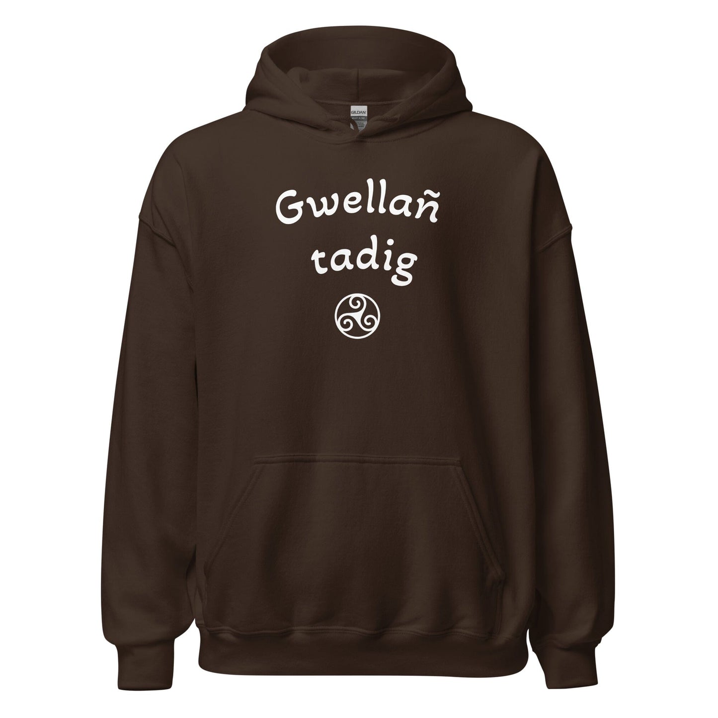 Sweat à capuche Gwellañ tadig sweatshirt Bevet Breizh Chocolat Noir S
