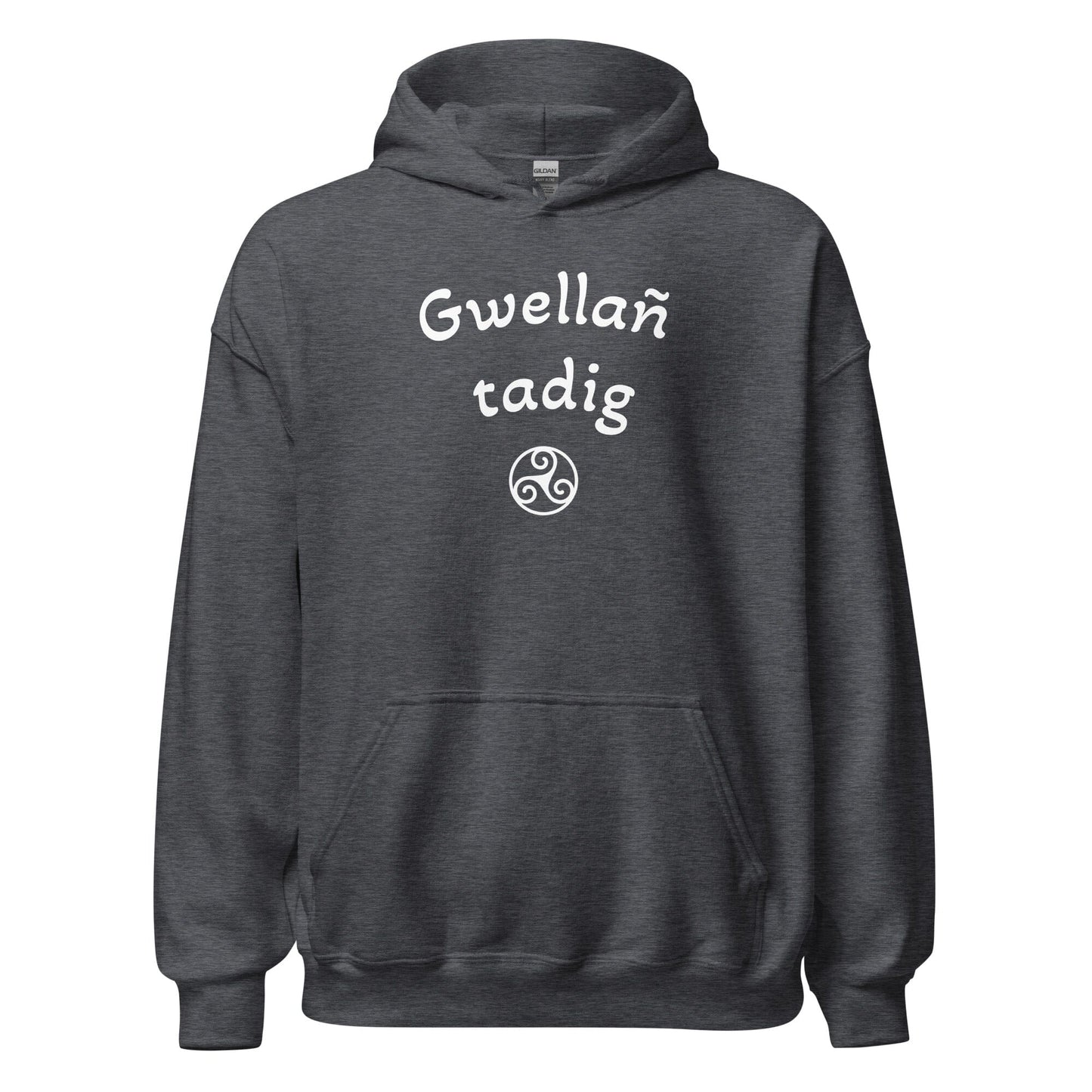 Sweat à capuche Gwellañ tadig sweatshirt Bevet Breizh Gris Foncé Chiné S
