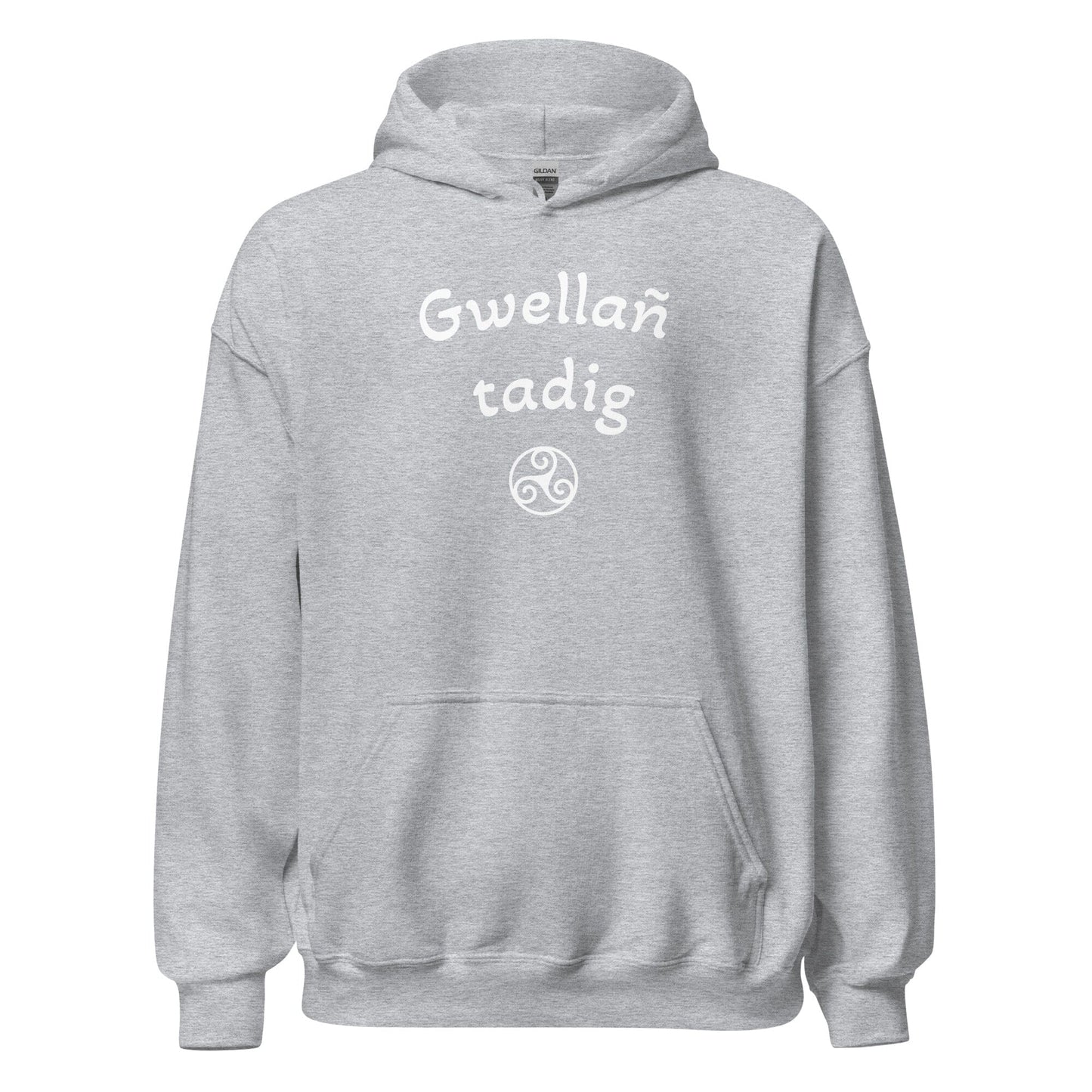Sweat à capuche Gwellañ tadig sweatshirt Bevet Breizh Gris Sport S