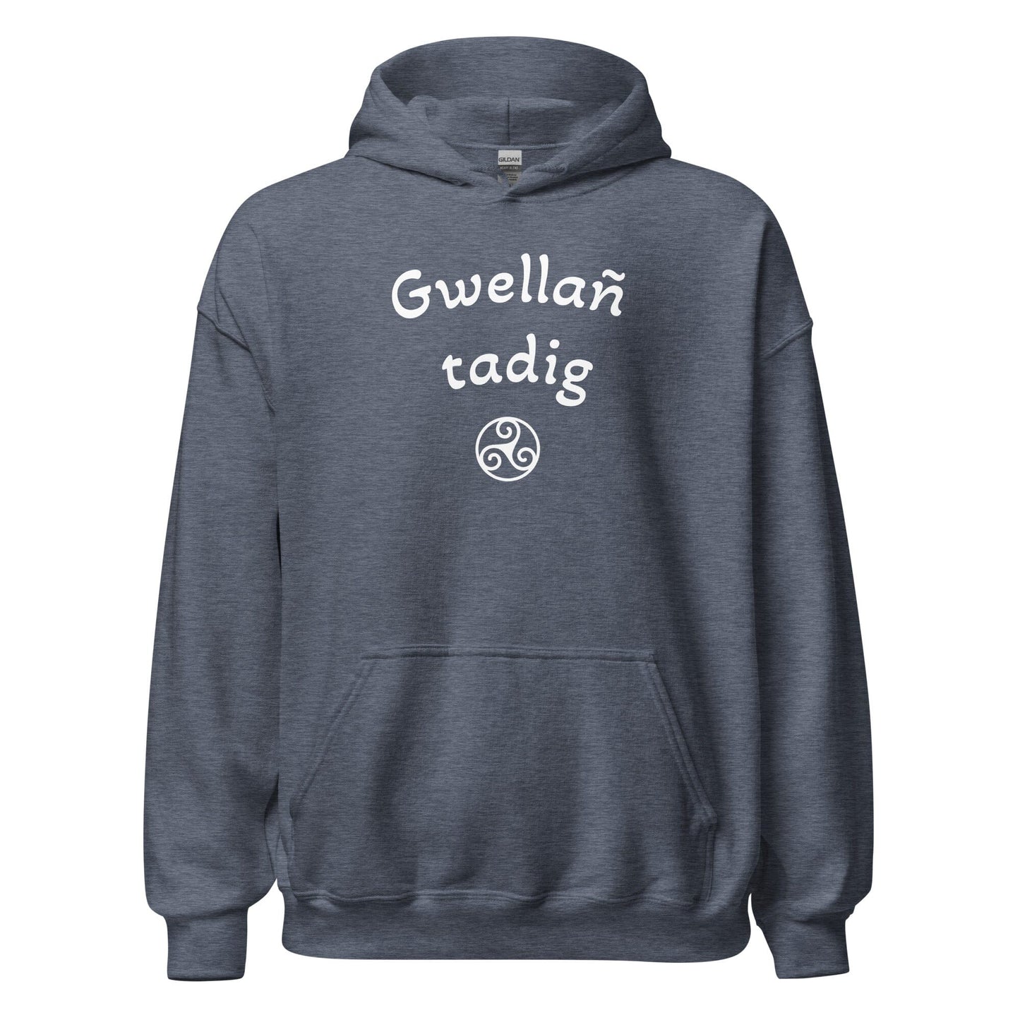 Sweat à capuche Gwellañ tadig sweatshirt Bevet Breizh Heather Sport Dark Navy S