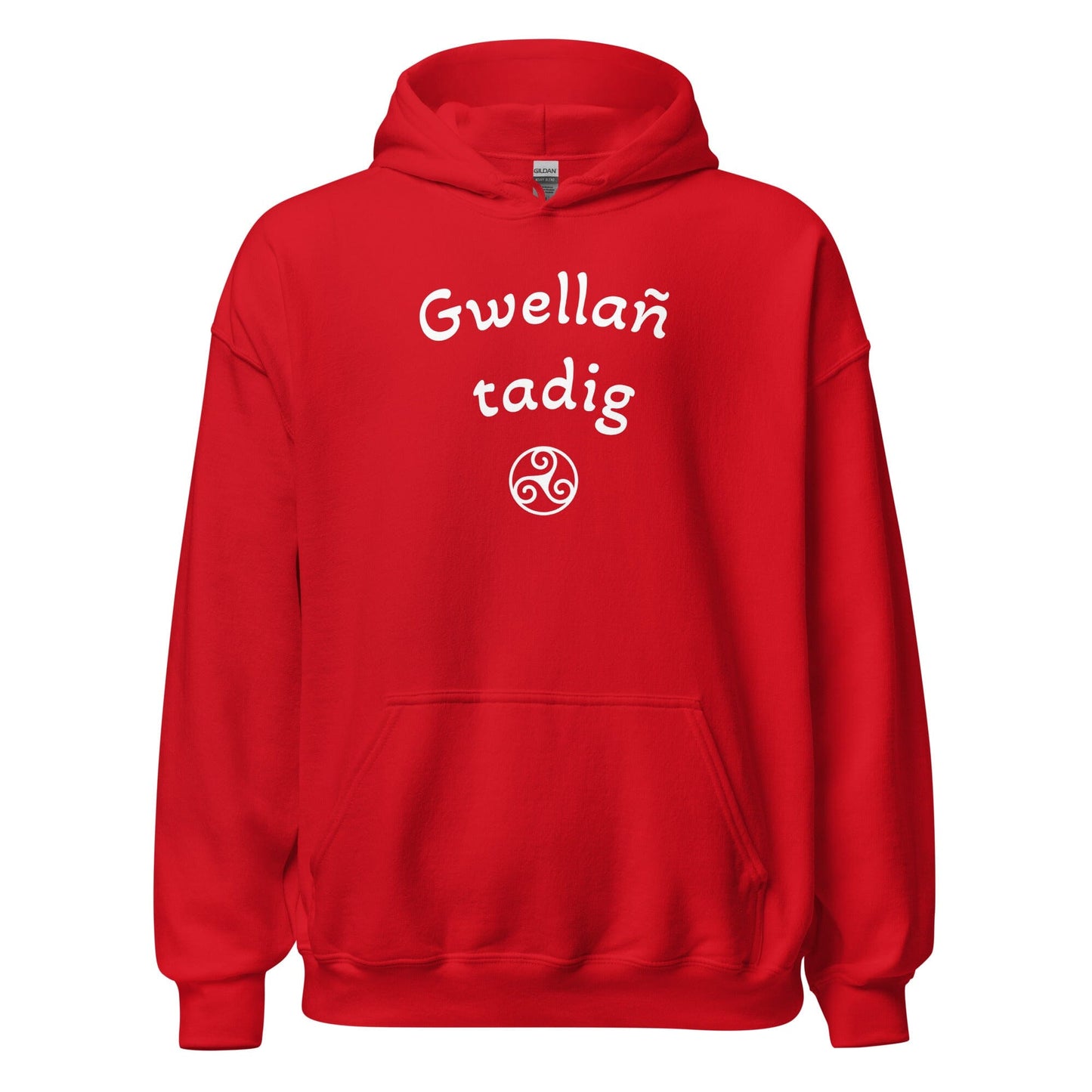 Sweat à capuche Gwellañ tadig sweatshirt Bevet Breizh Rouge S