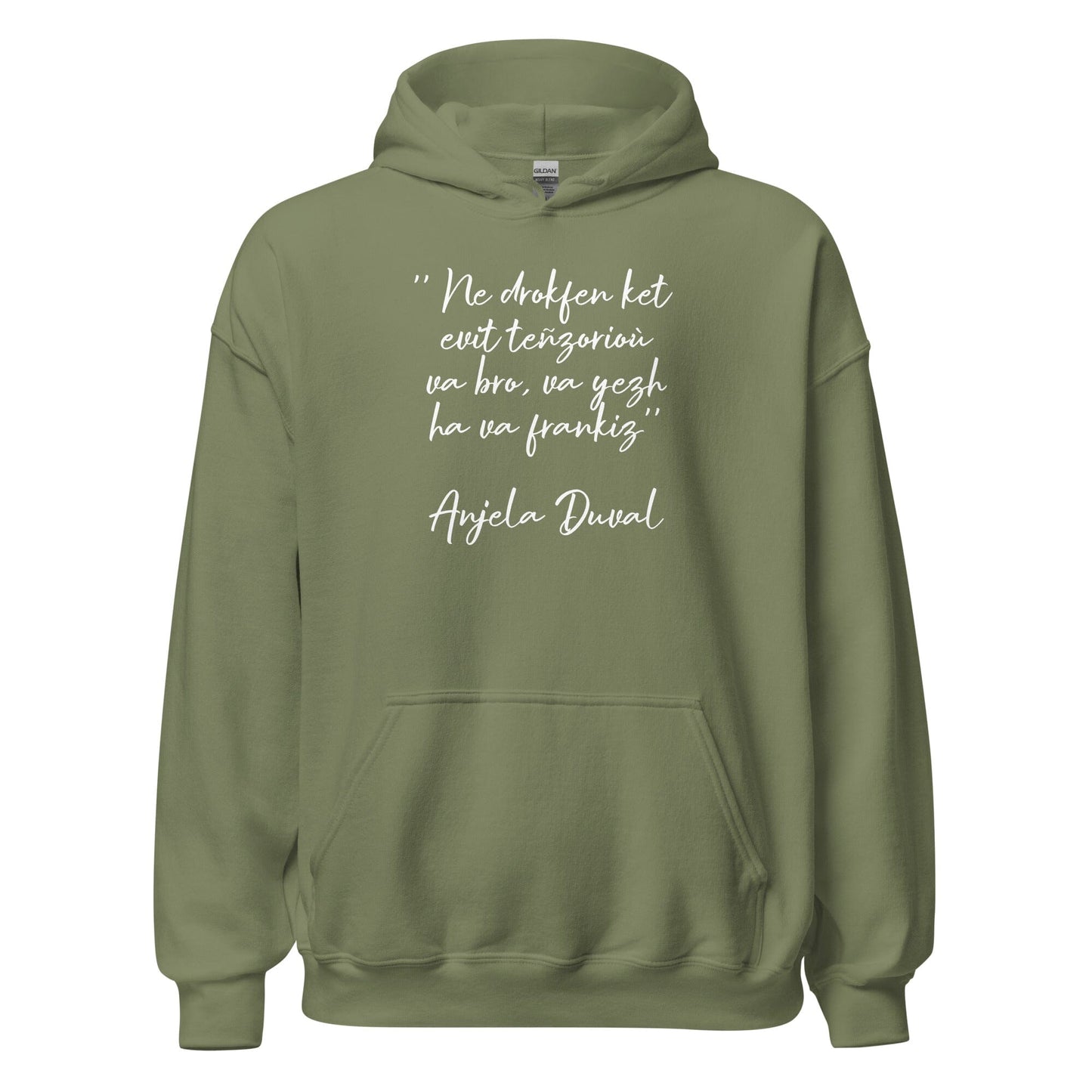 Sweat à capuche Ne drokfen ket evit teñzorioù Anjela Duval sweatshirt Bevet Breizh