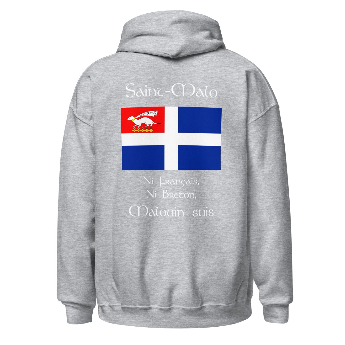 Sweat à capuche Ni Français Ni Breton Malouin suis sweat-shirt Bevet Breizh Gris Sport S