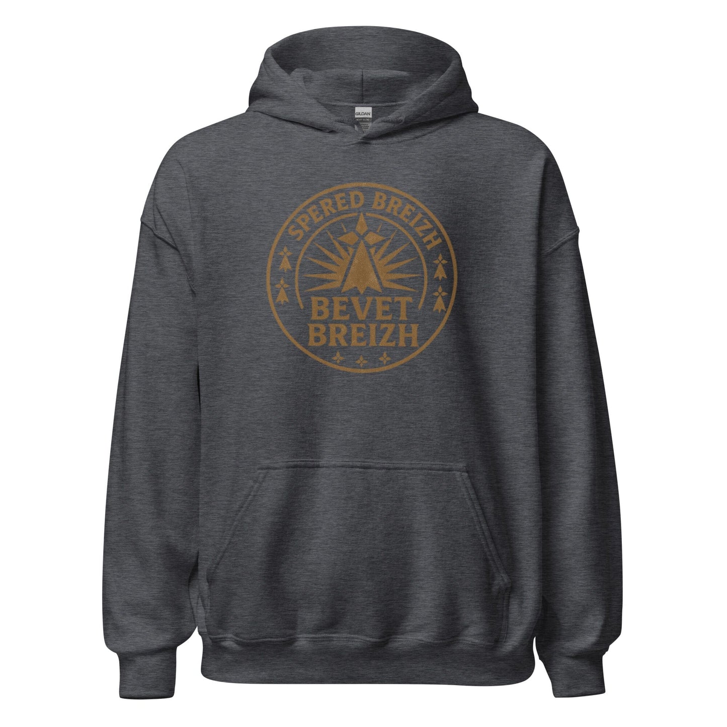 Sweat à capuche Spered Breizh sweat-shirt Bevet Breizh Gris Foncé Chiné S