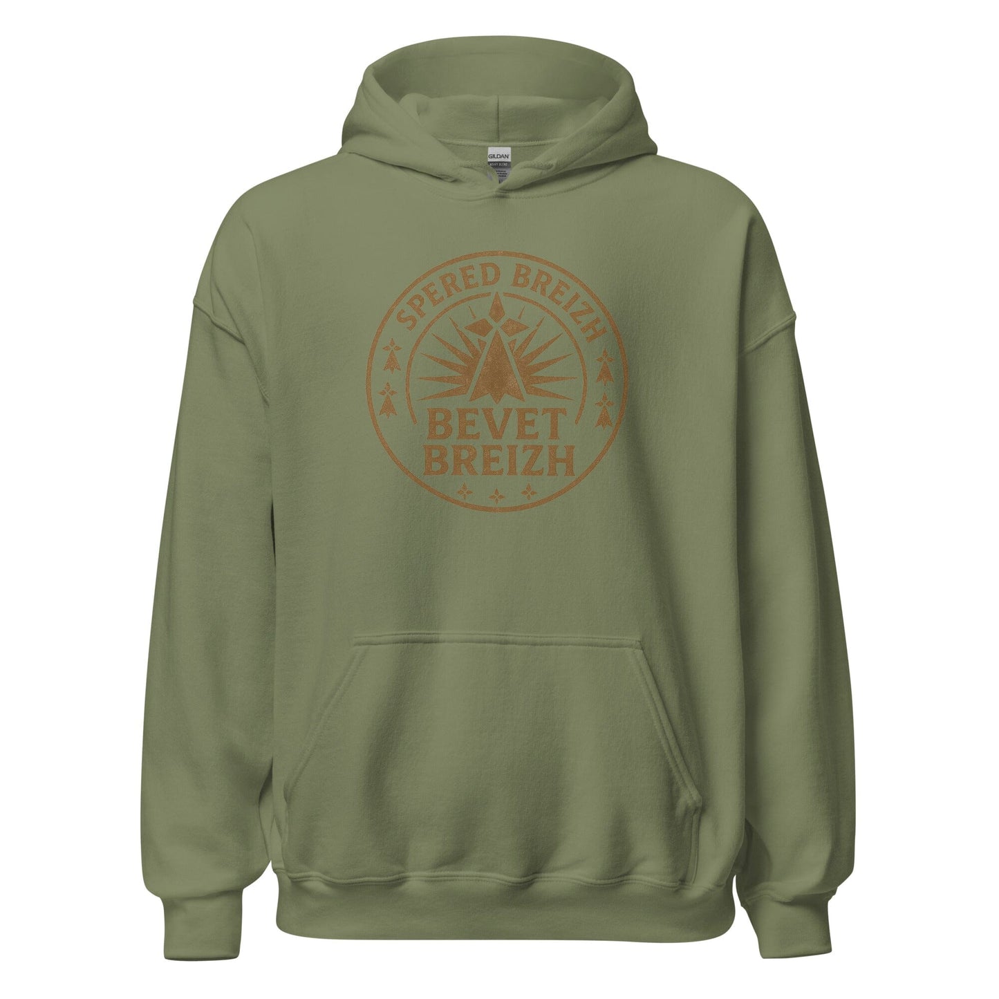 Sweat à capuche Spered Breizh sweat-shirt Bevet Breizh Vert Militaire S