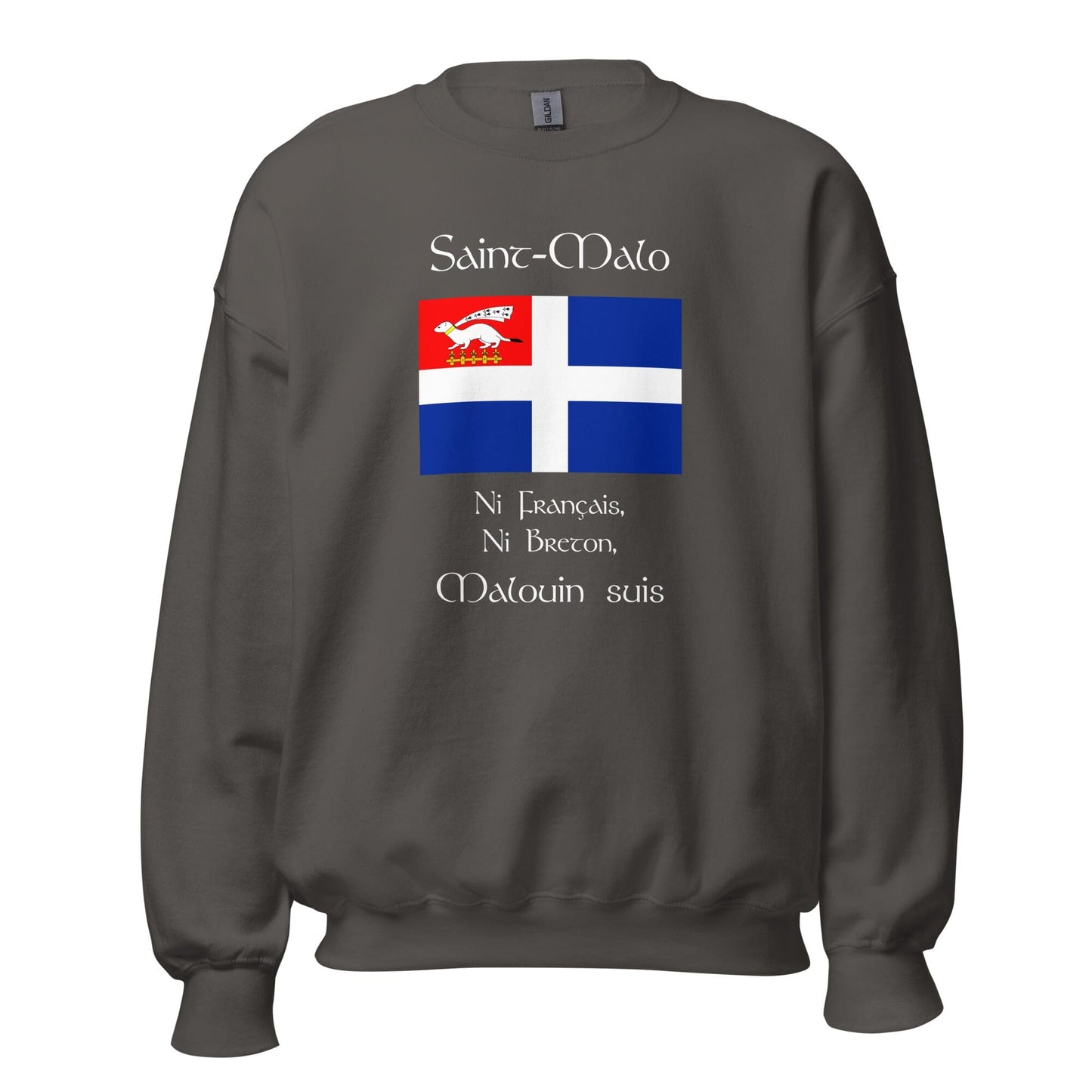 Sweat Ni Français Ni Breton Malouin suis sweat-shirt Bevet Breizh Anthracite S