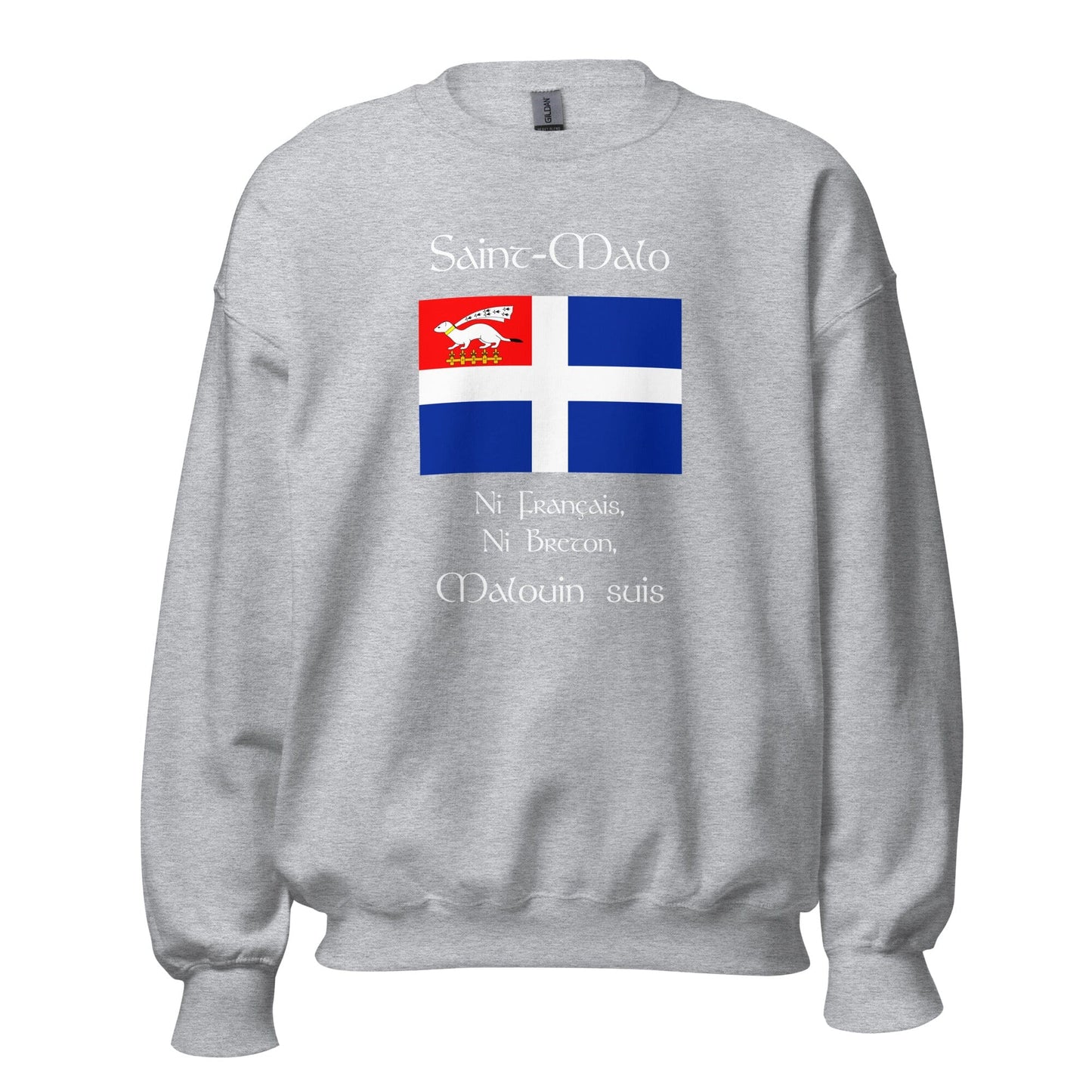 Sweat Ni Français Ni Breton Malouin suis sweat-shirt Bevet Breizh Gris Sport S