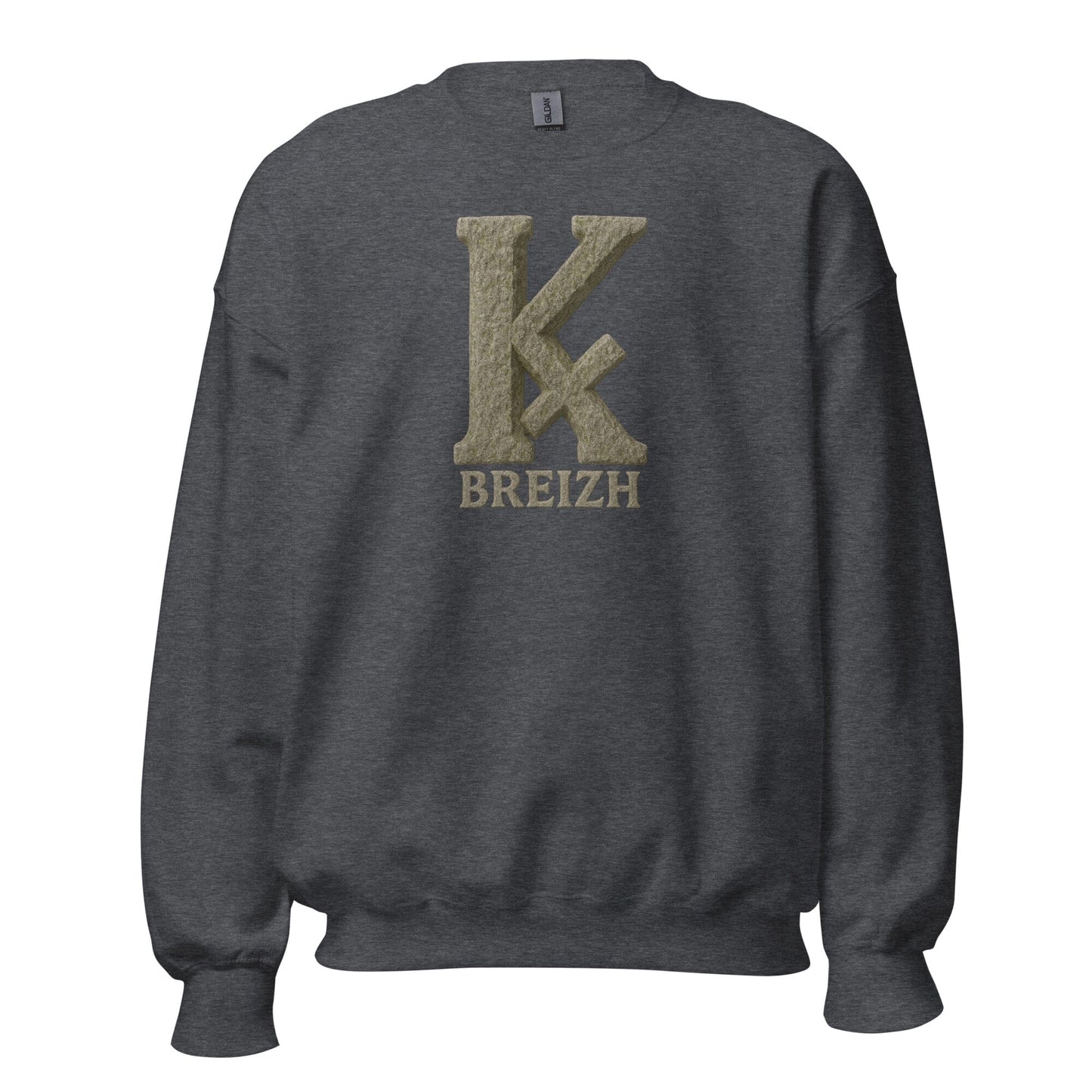 Sweat Unisexe K barré sweat-shirt Bevet Breizh Gris Foncé Chiné S