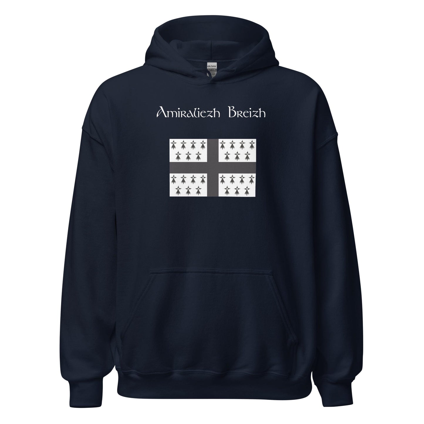 Sweatshirt à capuche amiraliezh Breizh sweat-shirt Bevet Breizh Bleu Marine S