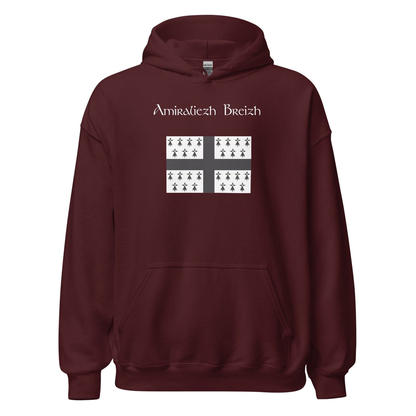 Sweatshirt à capuche amiraliezh Breizh sweat-shirt Bevet Breizh Bordeaux S