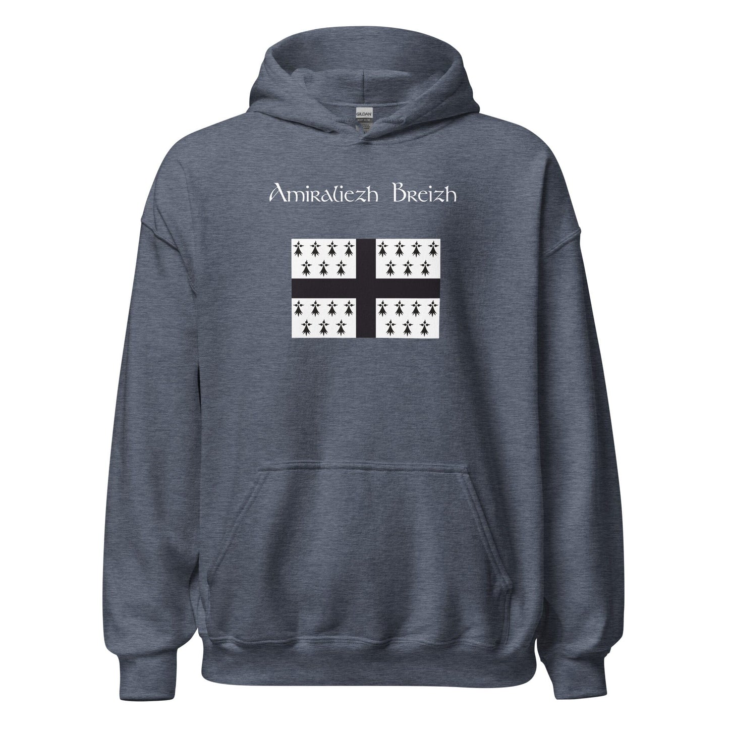 Sweatshirt à capuche amiraliezh Breizh sweat-shirt Bevet Breizh Heather Sport Dark Navy S