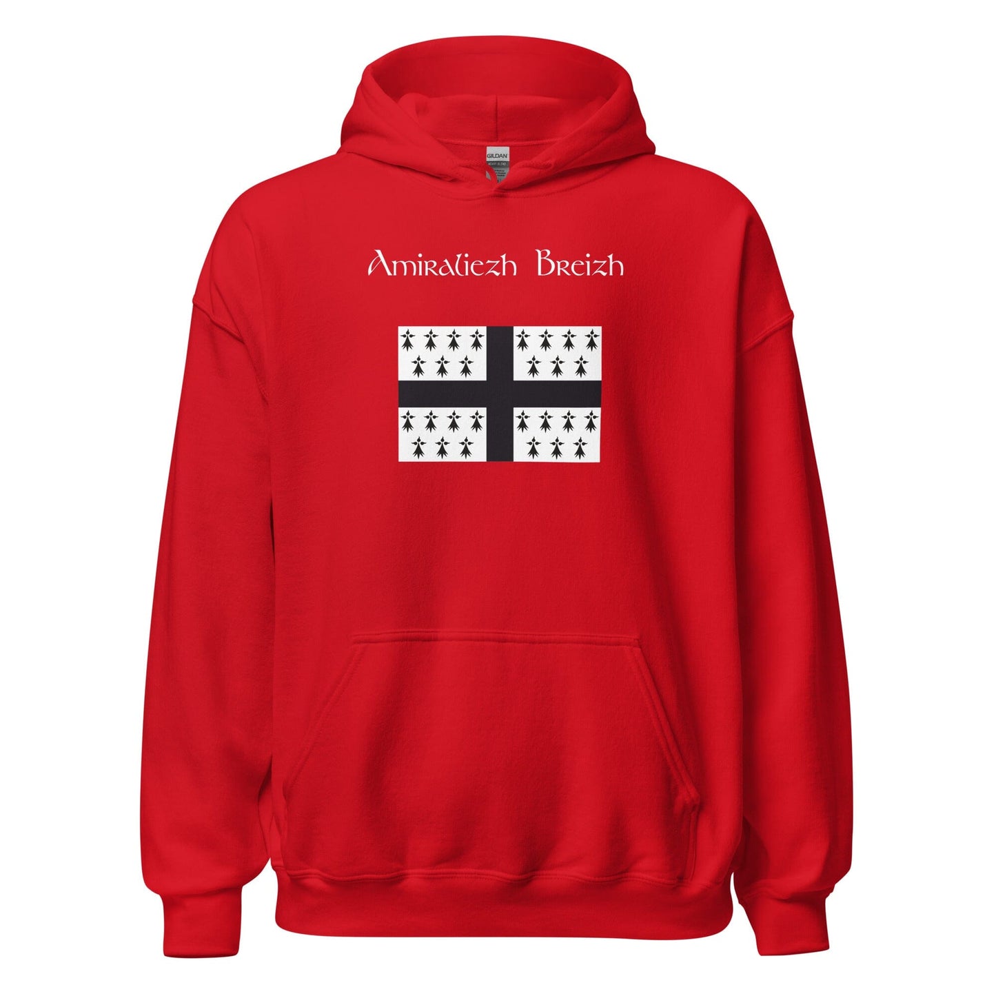 Sweatshirt à capuche amiraliezh Breizh sweat-shirt Bevet Breizh Rouge S