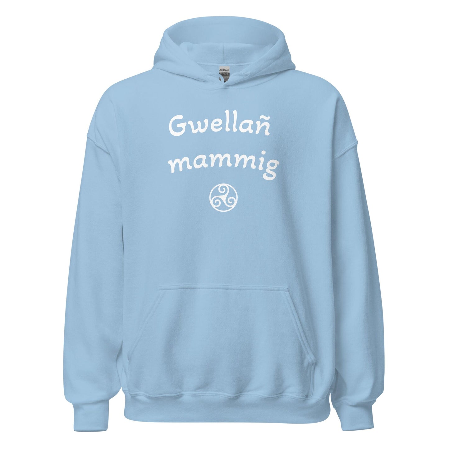 Sweatshirt à capuche Gwellañ mammig sweat-shirt Bevet Breizh Bleu Clair S