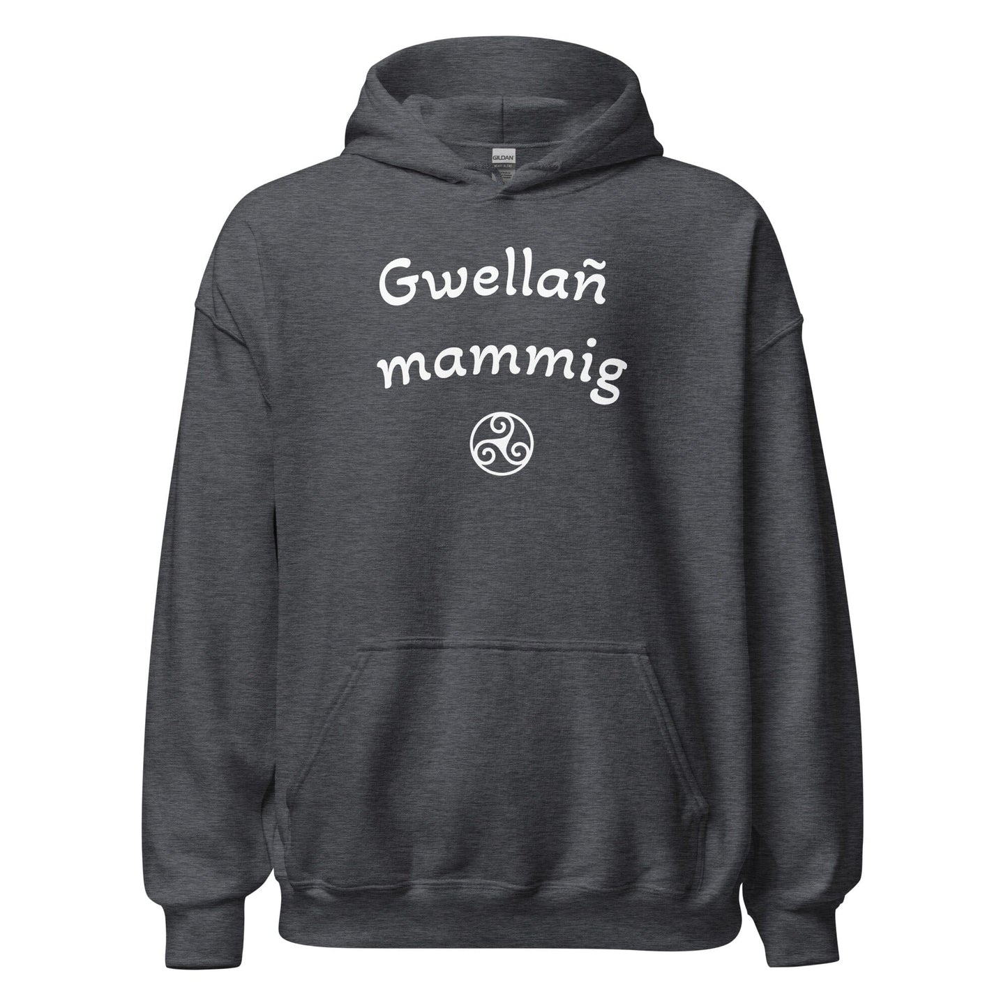 Sweatshirt à capuche Gwellañ mammig sweat-shirt Bevet Breizh Gris Foncé Chiné S