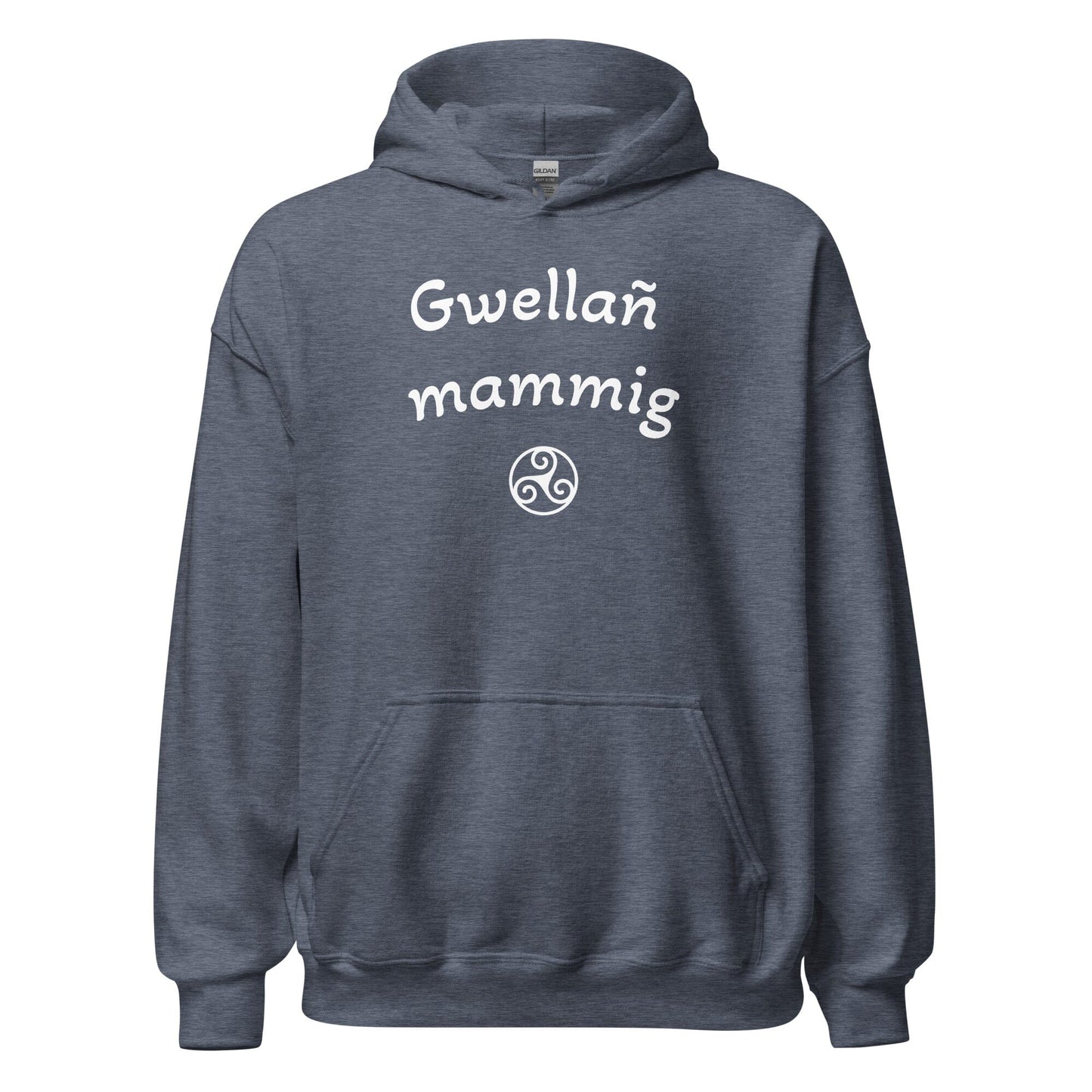 Sweatshirt à capuche Gwellañ mammig sweat-shirt Bevet Breizh Heather Sport Dark Navy S