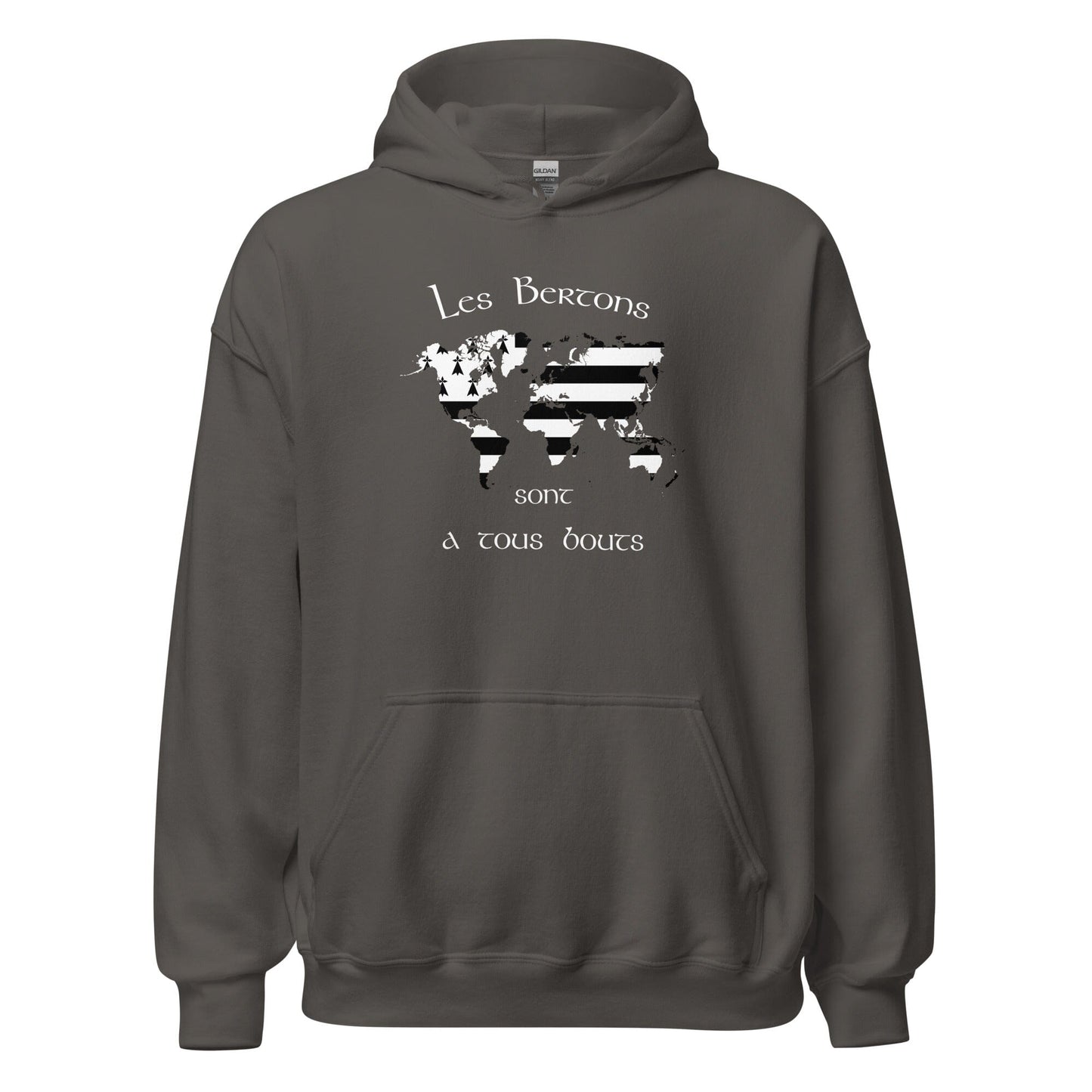 Sweatshirt à capuche les Bertons sont a tous bouts sweatshirt Bevet Breizh Anthracite S