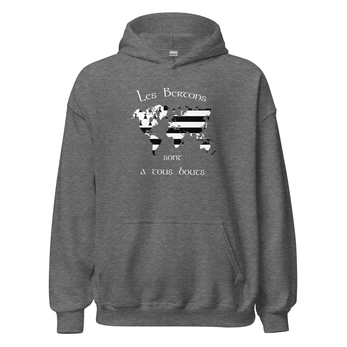 Sweatshirt à capuche les Bertons sont a tous bouts sweatshirt Bevet Breizh Graphite Heather S