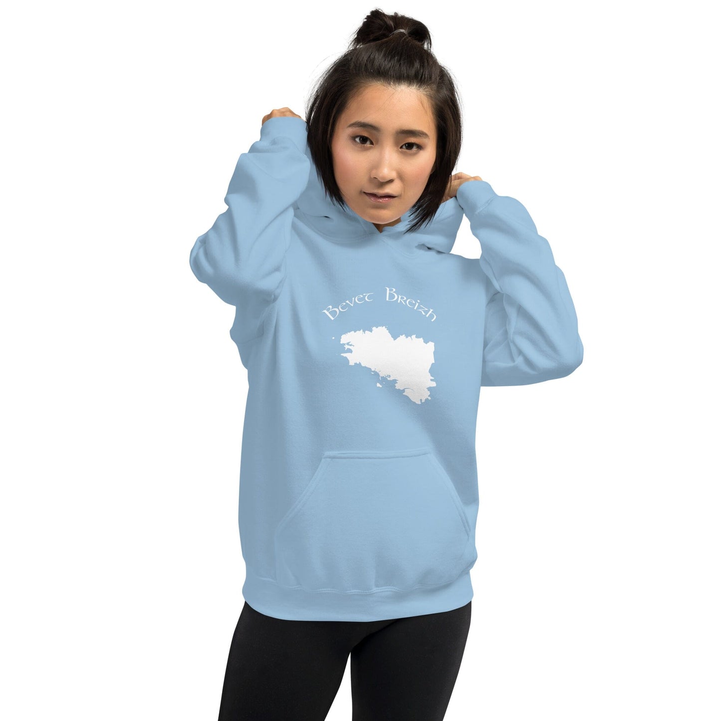 Sweatshirt à capuche pour femme Bevet Breizh Bevet Breizh Bleu Clair S
