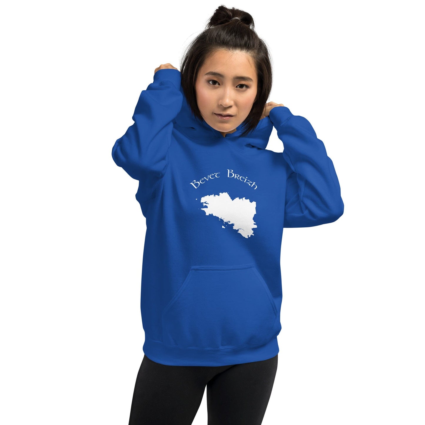 Sweatshirt à capuche pour femme Bevet Breizh Bevet Breizh Bleu Roi S