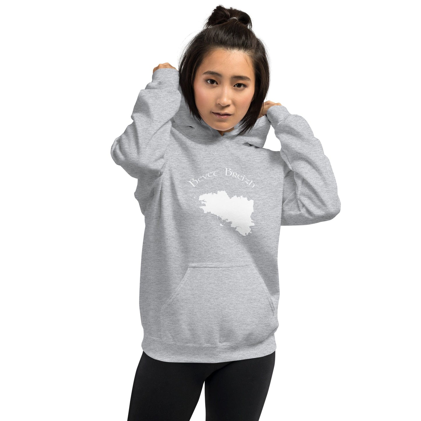 Sweatshirt à capuche pour femme Bevet Breizh Bevet Breizh Gris Sport S